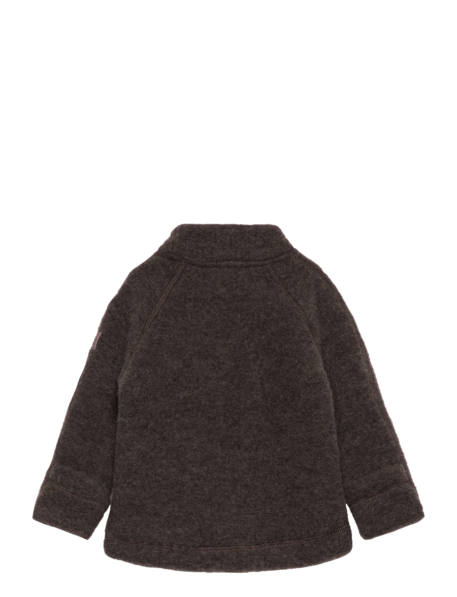 mikk-line - Wool Baby Jacket - fliisjakid - dark brown melange - 2