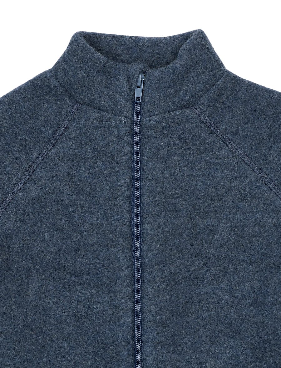 mikk-line - Wool Jacket - fleecejacken - blue melange - 3
