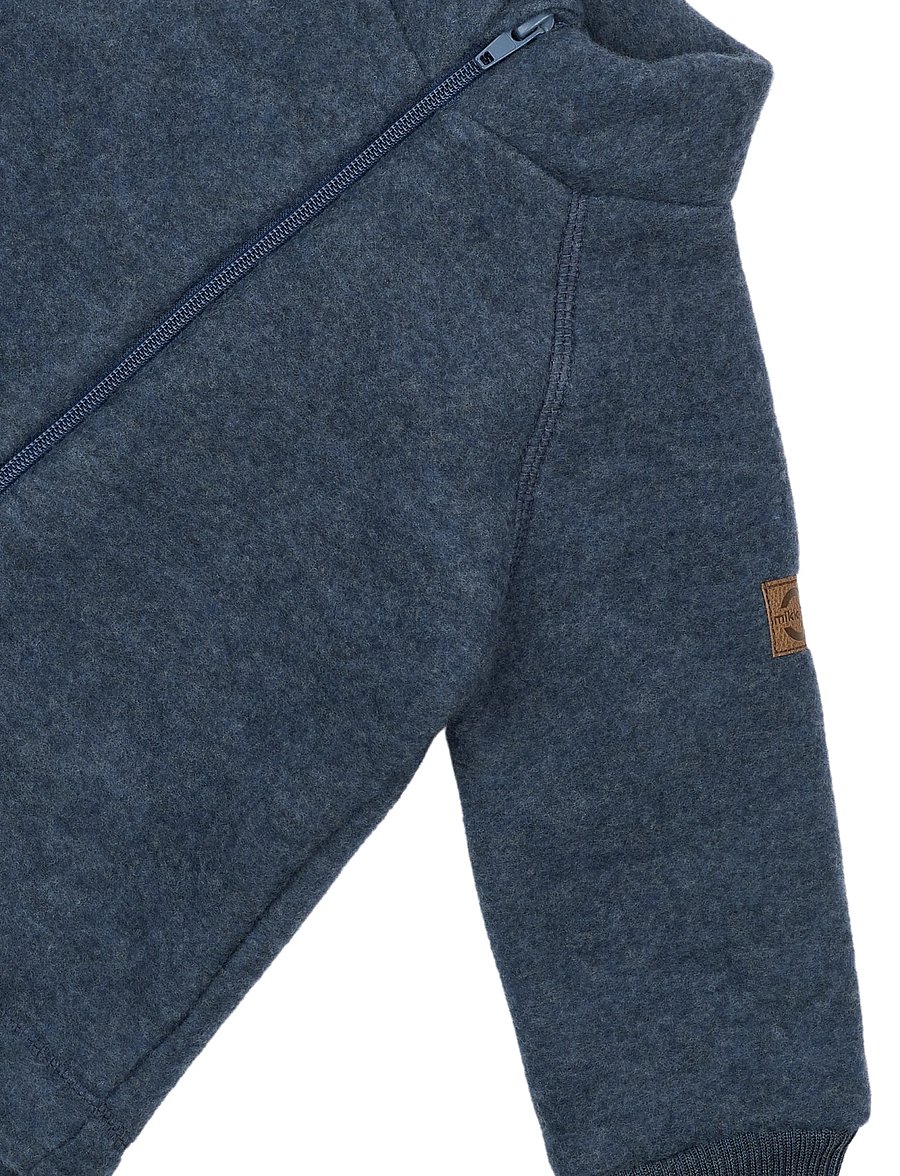 mikk-line - Wool Jacket - fleecejacken - blue melange - 4