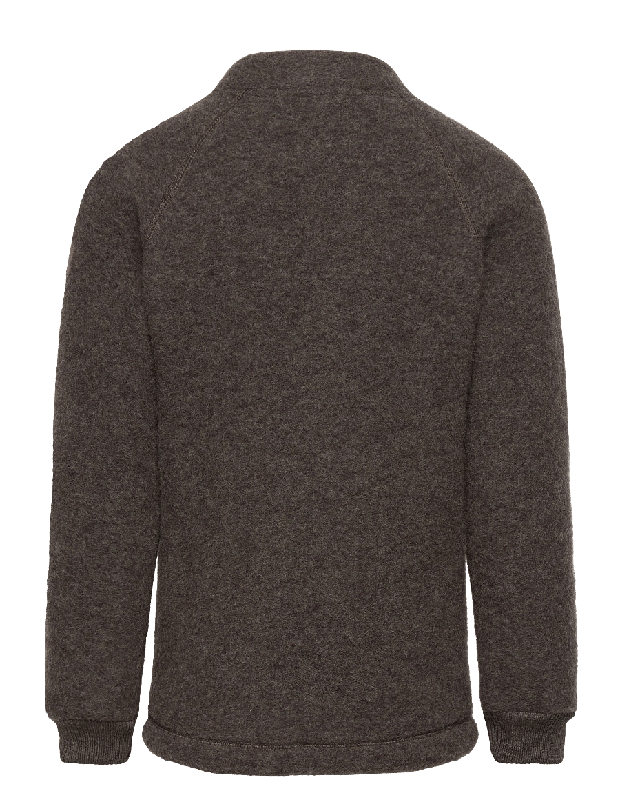 mikk-line - Wool Jacket - fleecejacken - dark brown melange - 2