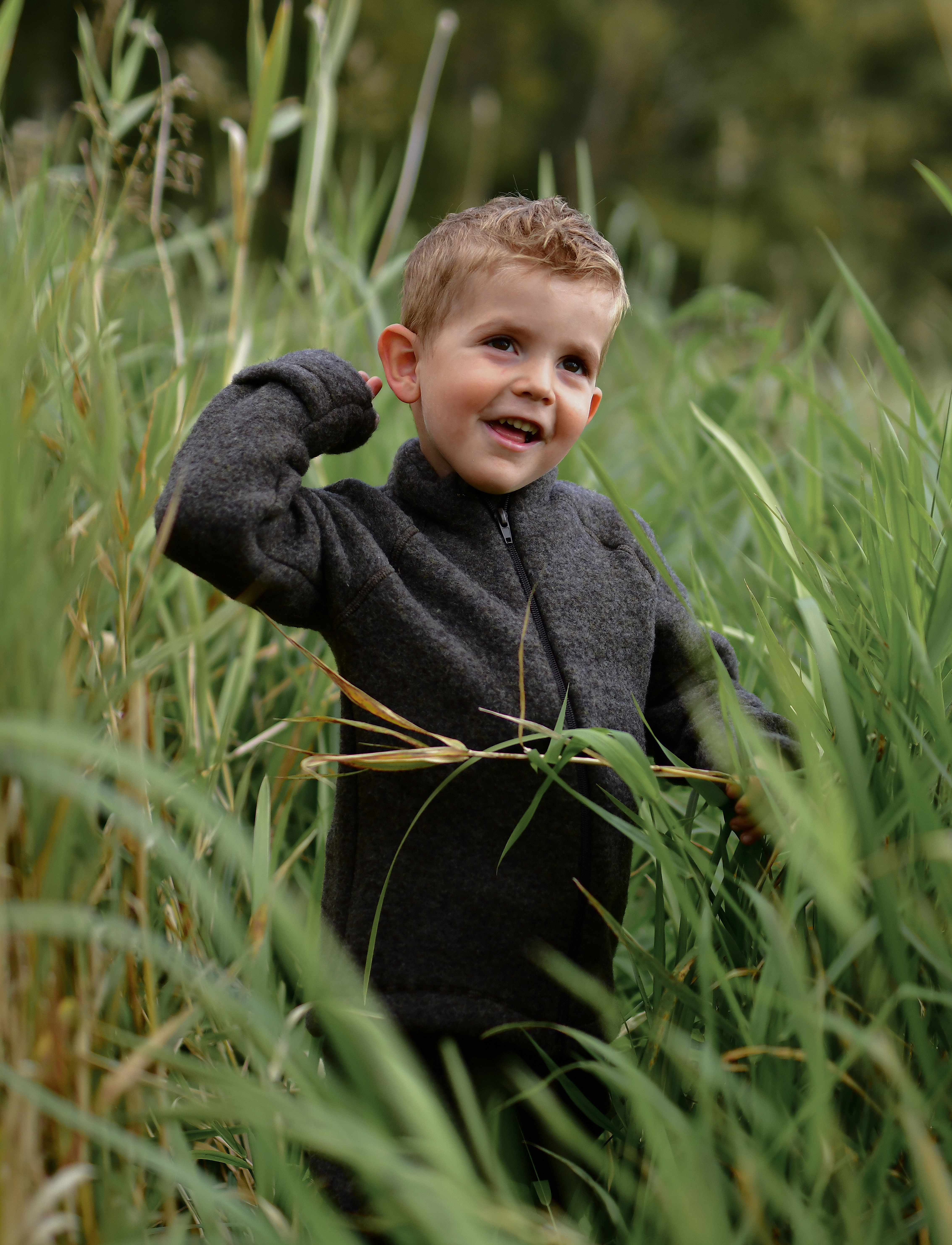 mikk-line Wool Jacket, 152, Brown, Yderbeklædning Af Fleece > Fleecejakker, Børn