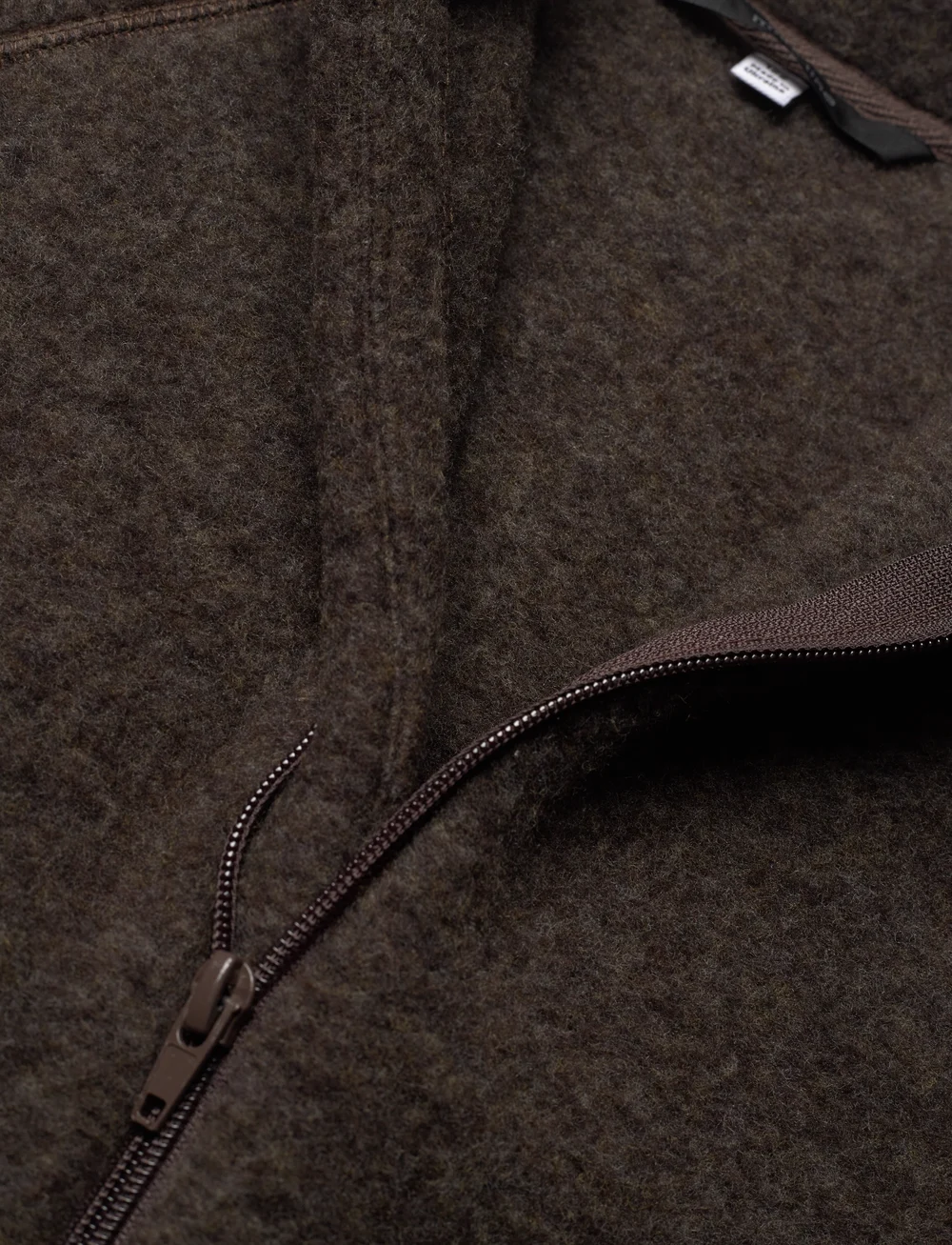 mikk-line - Wool Jacket - fliisjakid - dark brown melange - 3