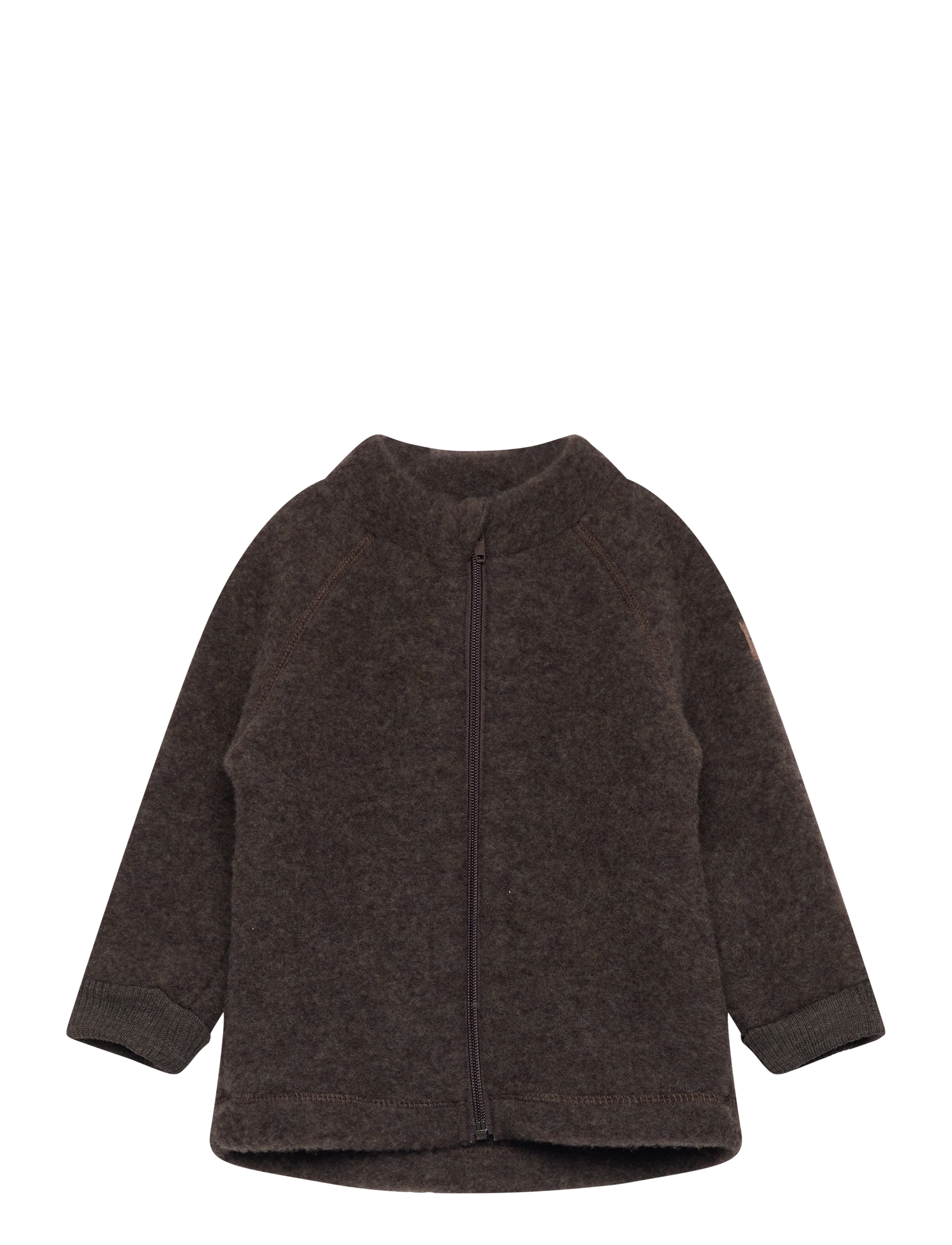 mikk-line Wool Jacket, Børn, Uld Lynlåsjakke, Brun, Str: 86