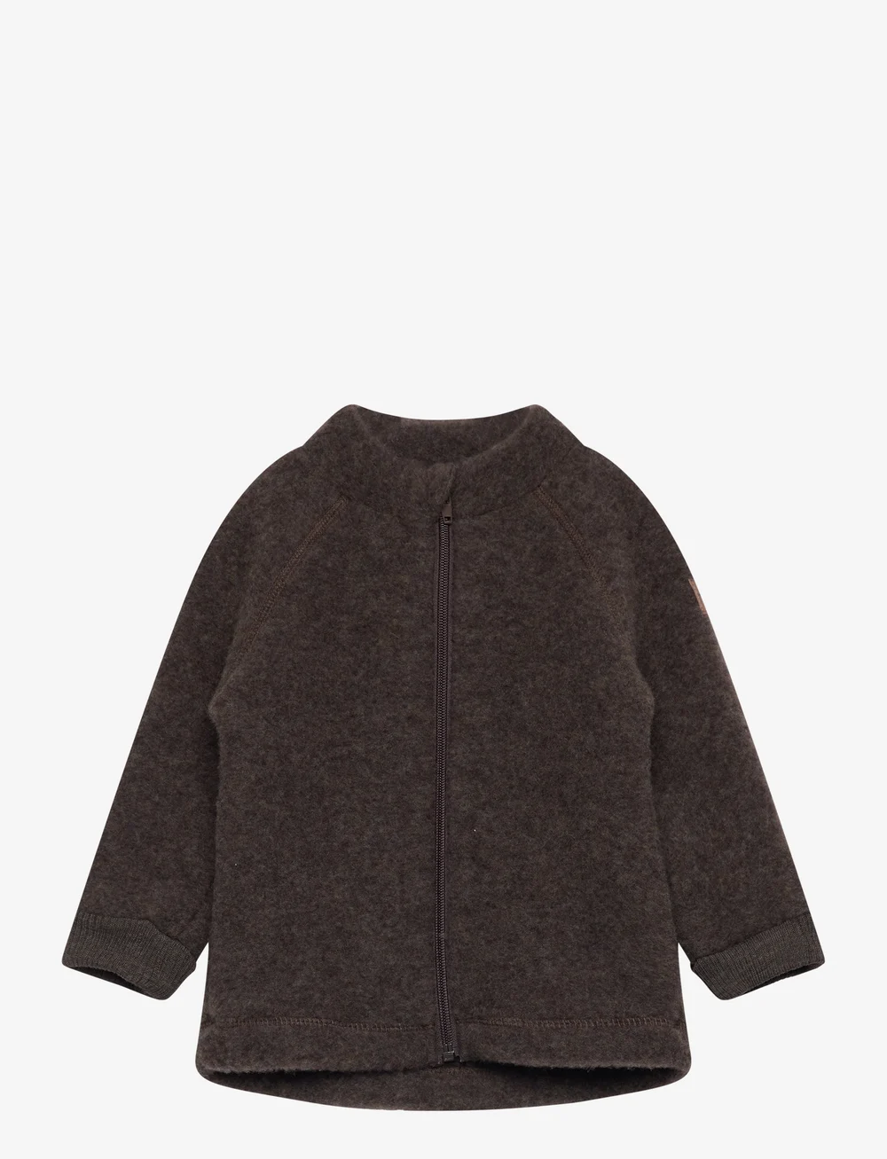 mikk-line - Wool Jacket - fleecejakker - dark brown melange - 0