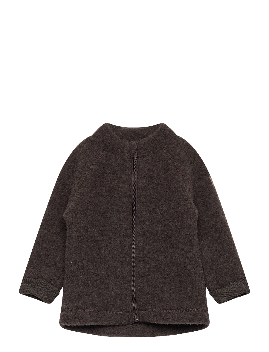 mikk-line - Wool Jacket - fleecejacken - dark brown melange - 0