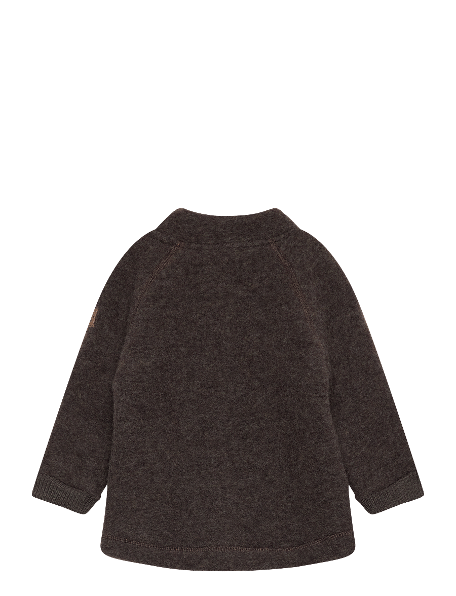 mikk-line - Wool Jacket - fleecejacken - dark brown melange - 1