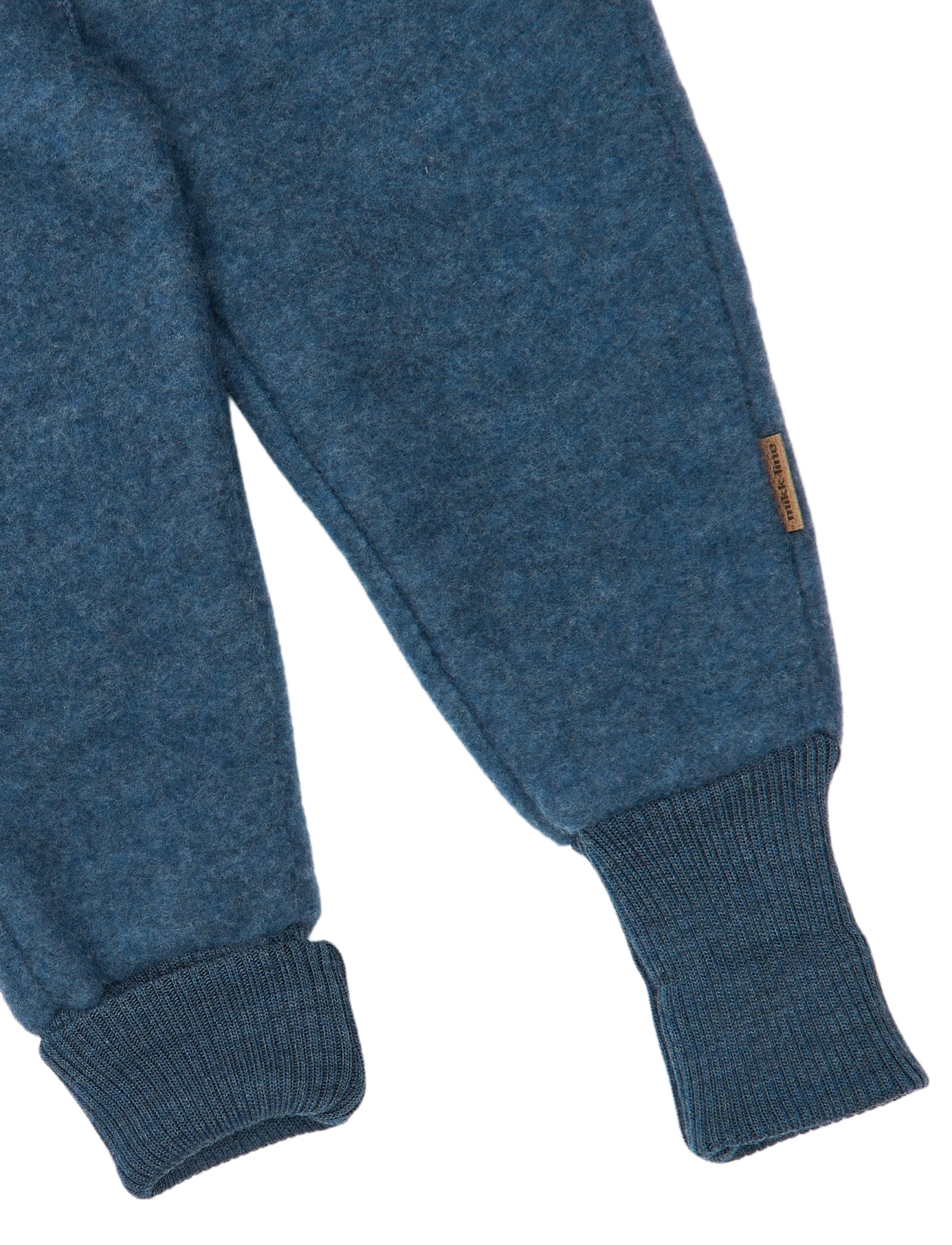 mikk-line - WOOL Pants - fleece trousers - blue melange - 3