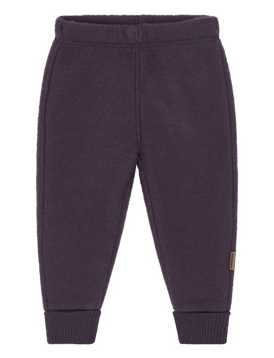 mikk-line - WOOL Pants - fleecehosen - plum perfect - 0
