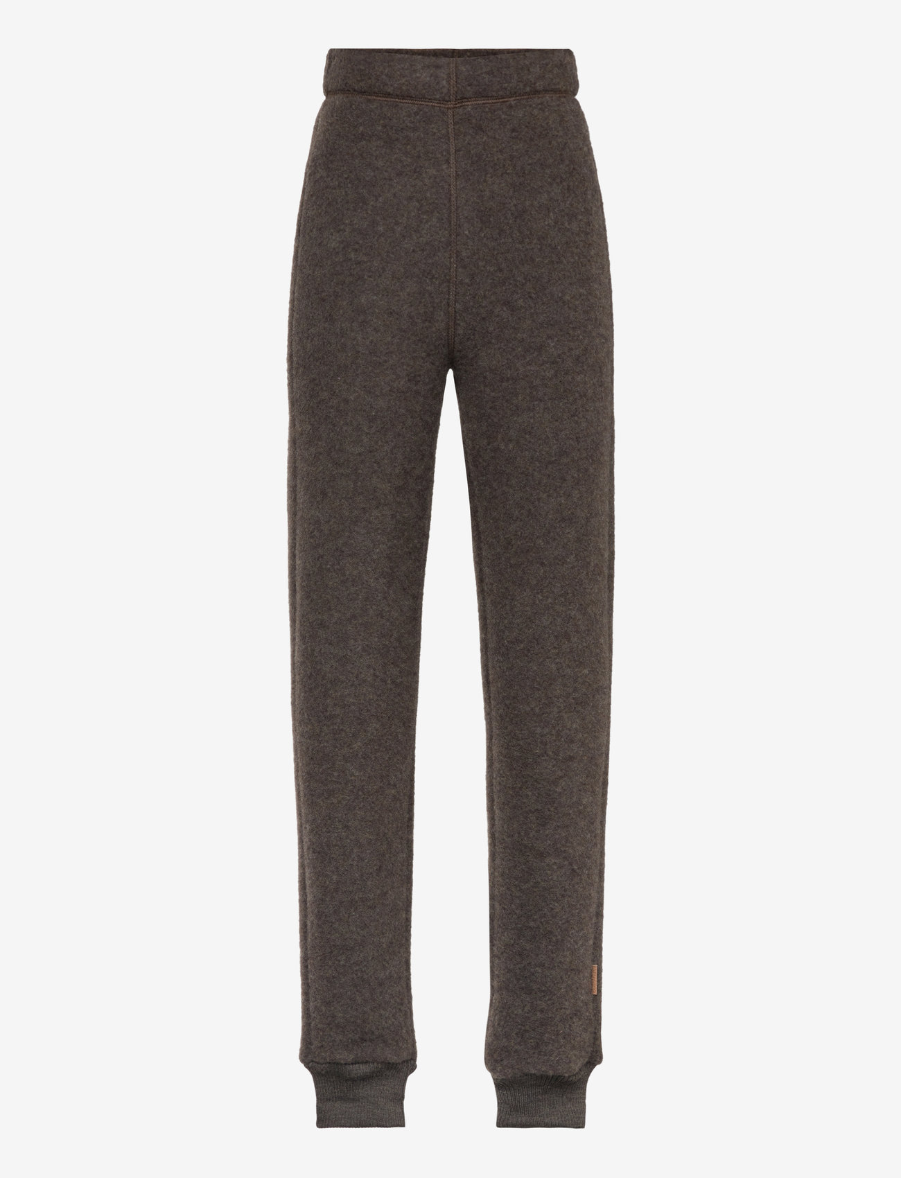 mikk-line - WOOL Pants - sweatpants - dark brown melange - 1