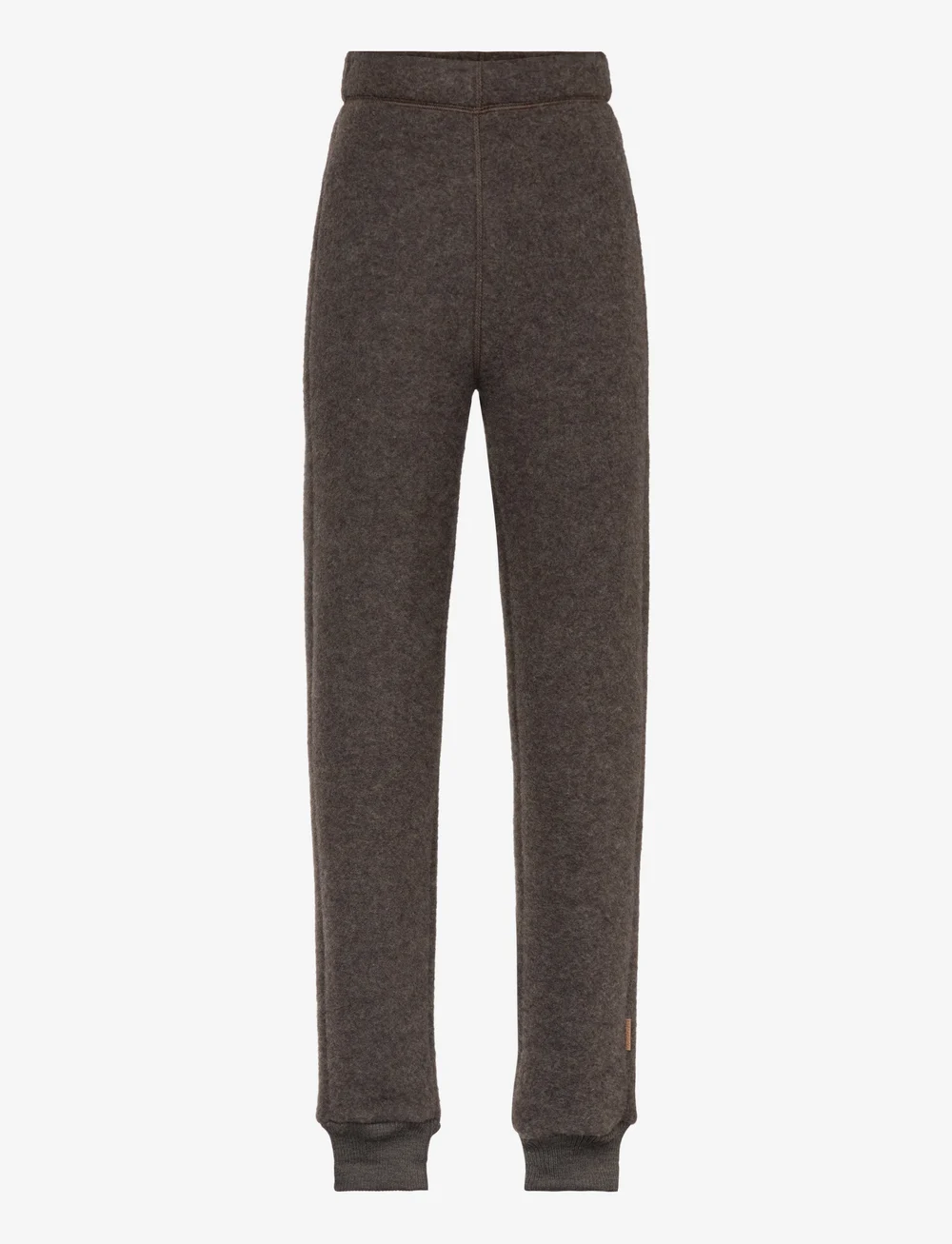 mikk-line - WOOL Pants - sweatpants - dark brown melange - 1