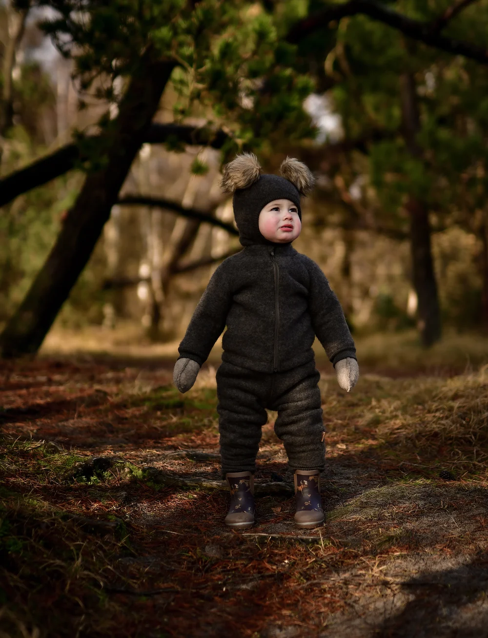 mikk-line - WOOL Pants - sweatpants - dark brown melange - 0