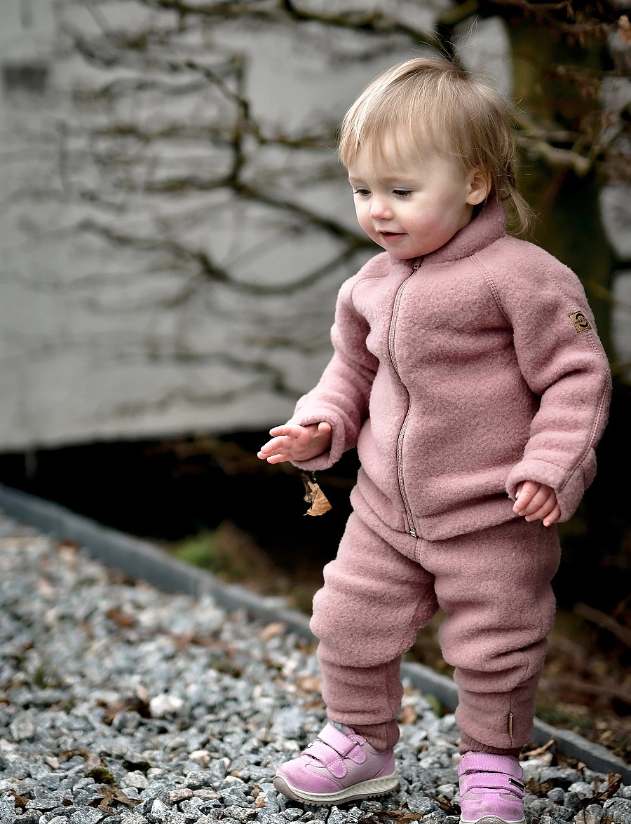 mikk-line - WOOL Pants - fliisist püksid - twilight mauve - 0