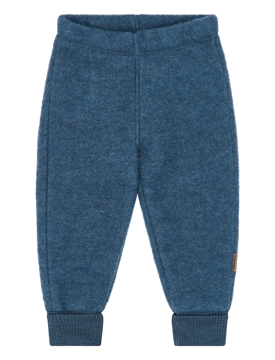 mikk-line - Wool Pants - fleecehosen - blue melange - 0