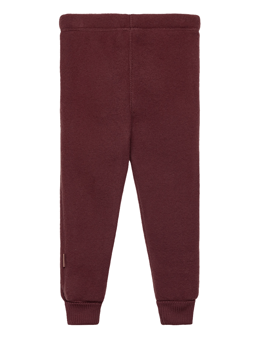 mikk-line - WOOL Pants - fliispüksid - rum raisin - 1