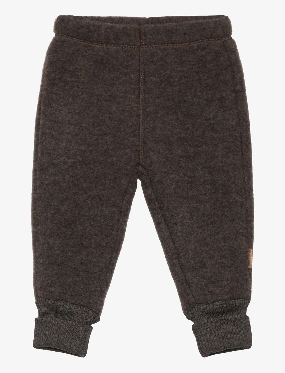 mikk-line - Wool Pants - fleecebyxor - dark brown melange - 0