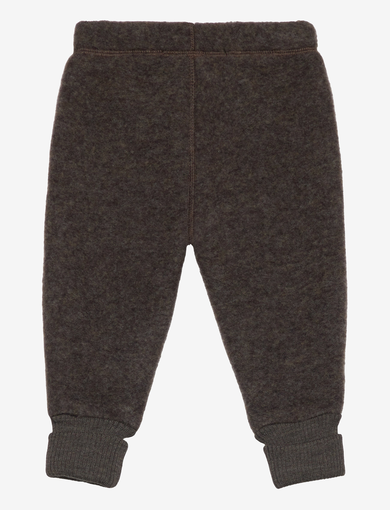 mikk-line - WOOL Pants - püksid - dark brown melange - 1