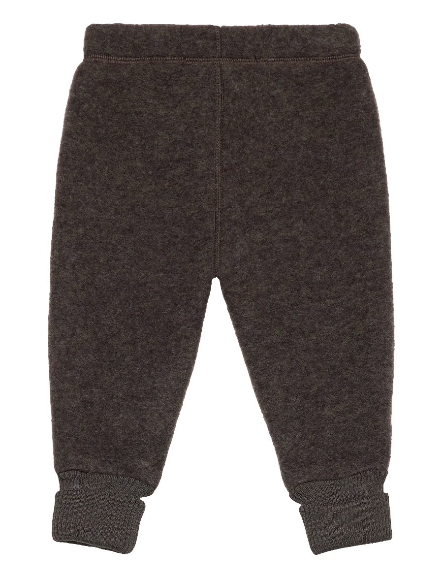 mikk-line - Wool Pants - fliispüksid - dark brown melange - 1