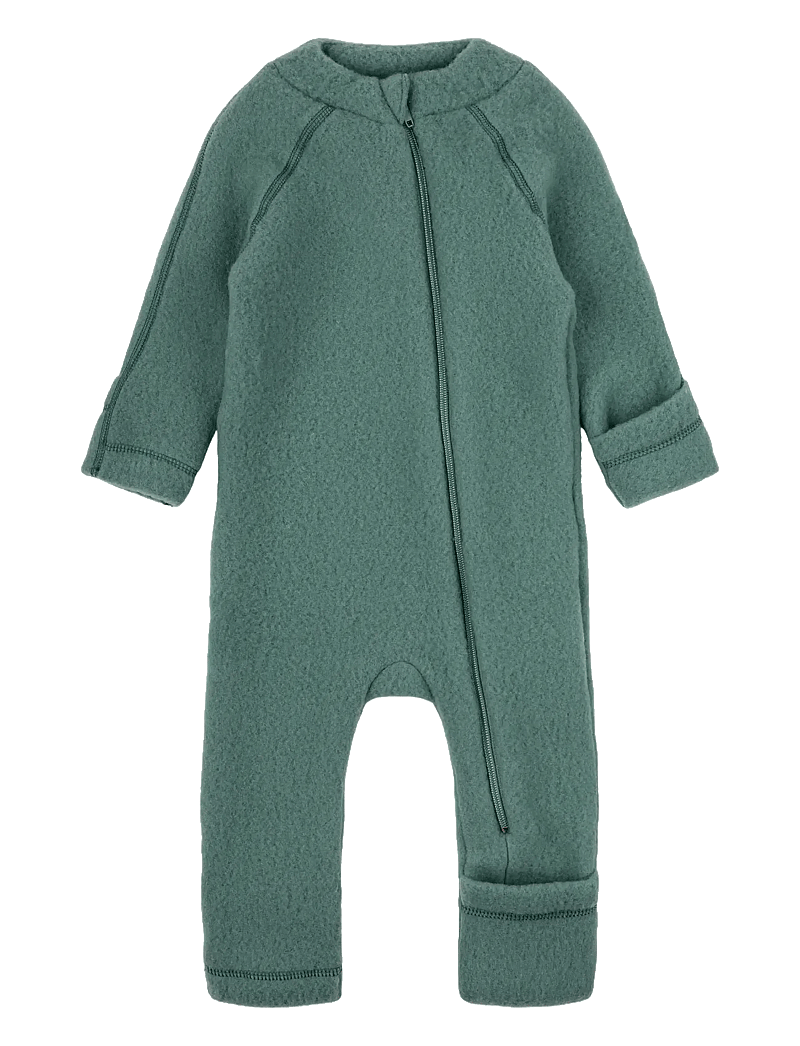 mikk-line - Wool Baby Suit - fleeceoveraller - balsam green - 0