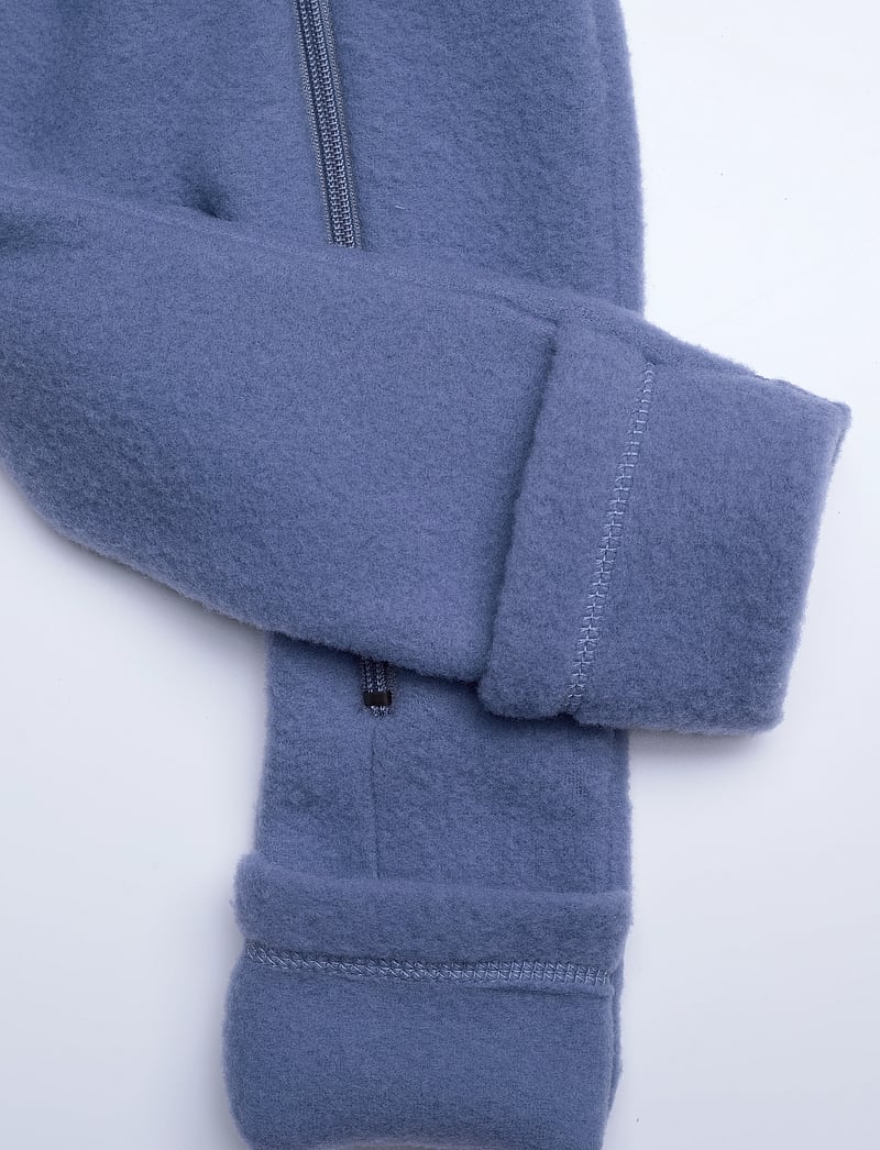 mikk-line - Wool Baby Suit - fleece overalls - flint stone - 4