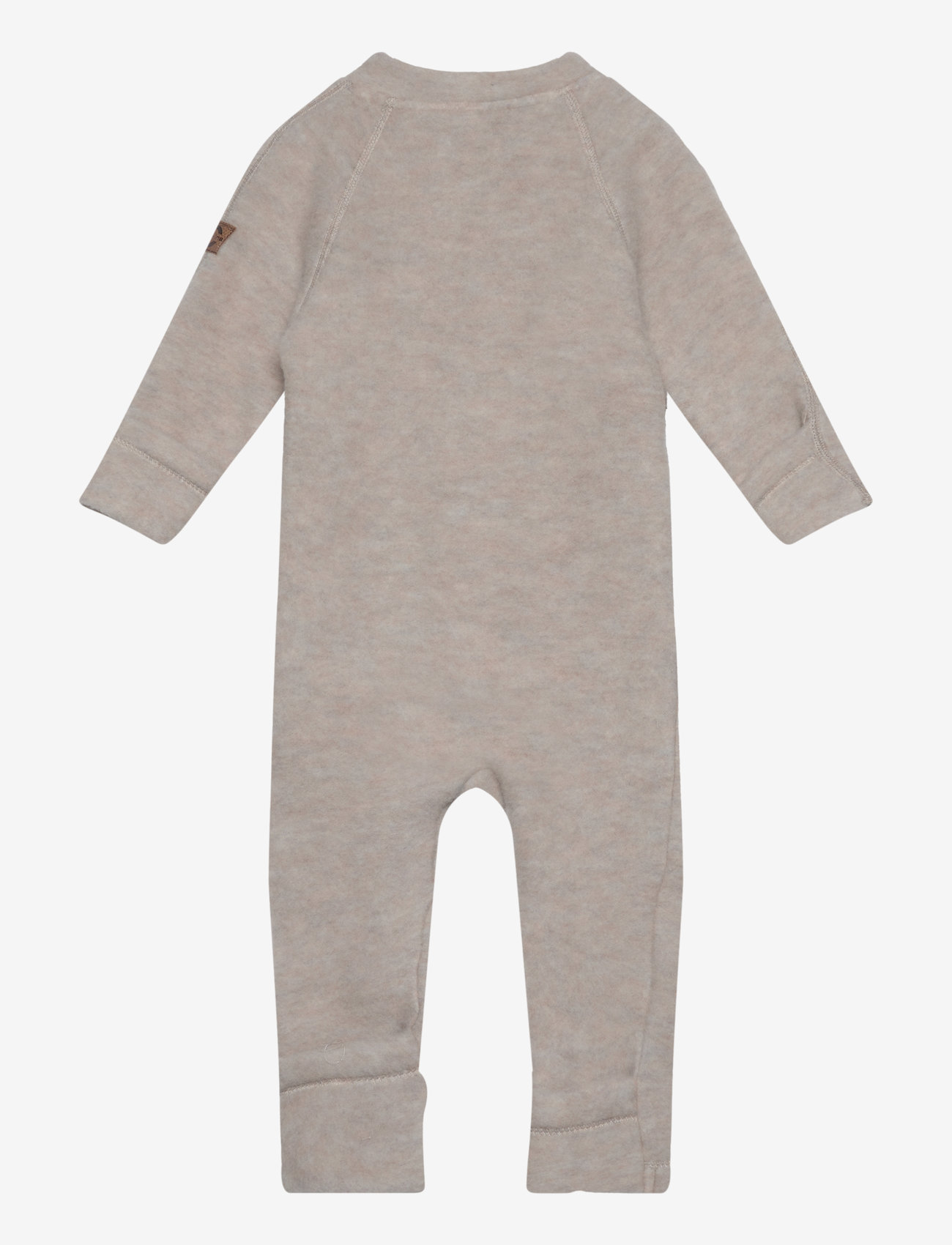 mikk-line - Wool Baby Suit - fleece overalls - melange offwhite - 1
