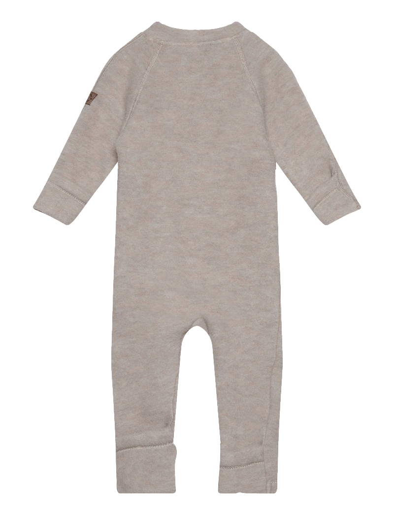 mikk-line - Wool Baby Suit - fleece overalls - melange offwhite - 1