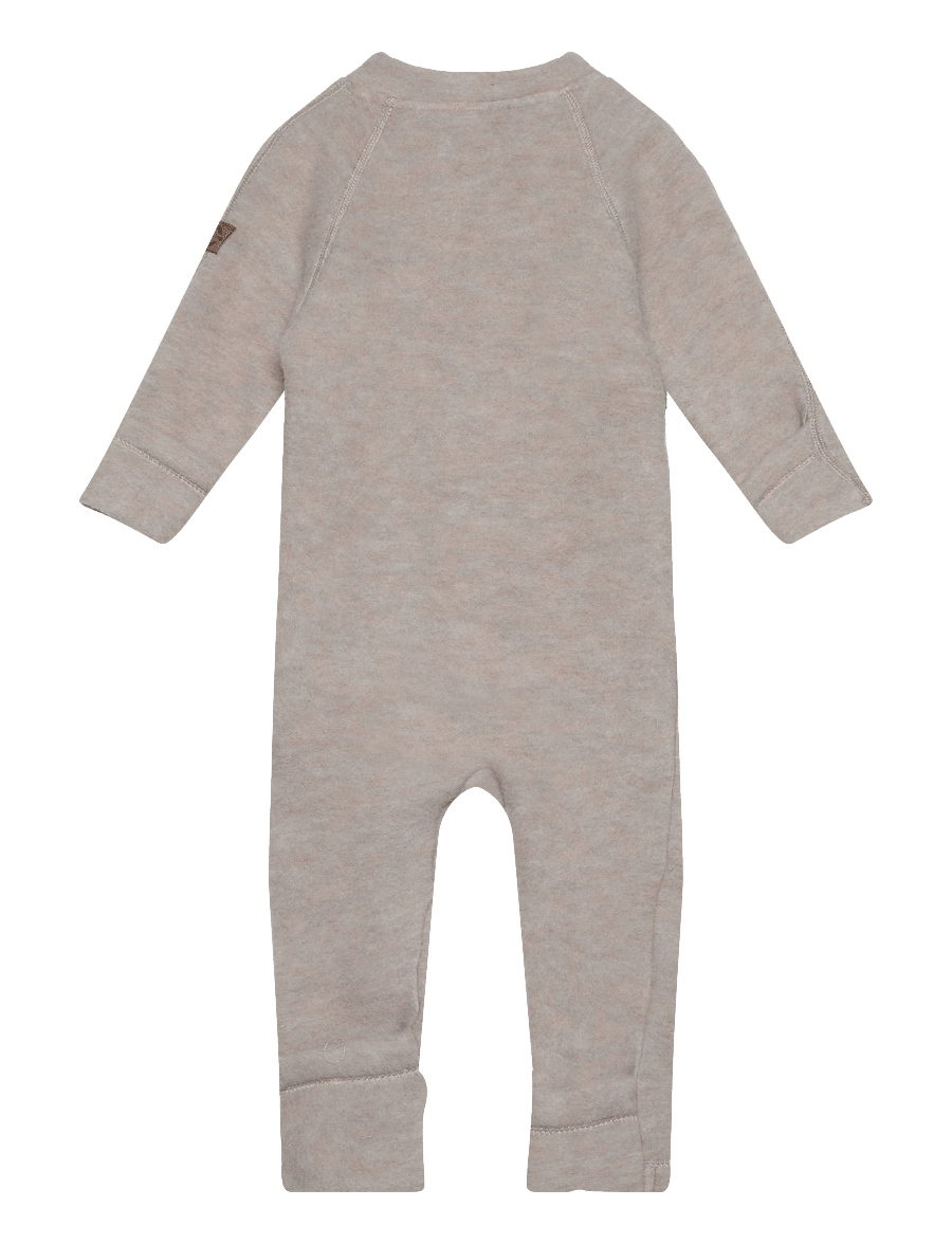 mikk-line - Wool Baby Suit - fliiskombinesoonid - melange offwhite - 1