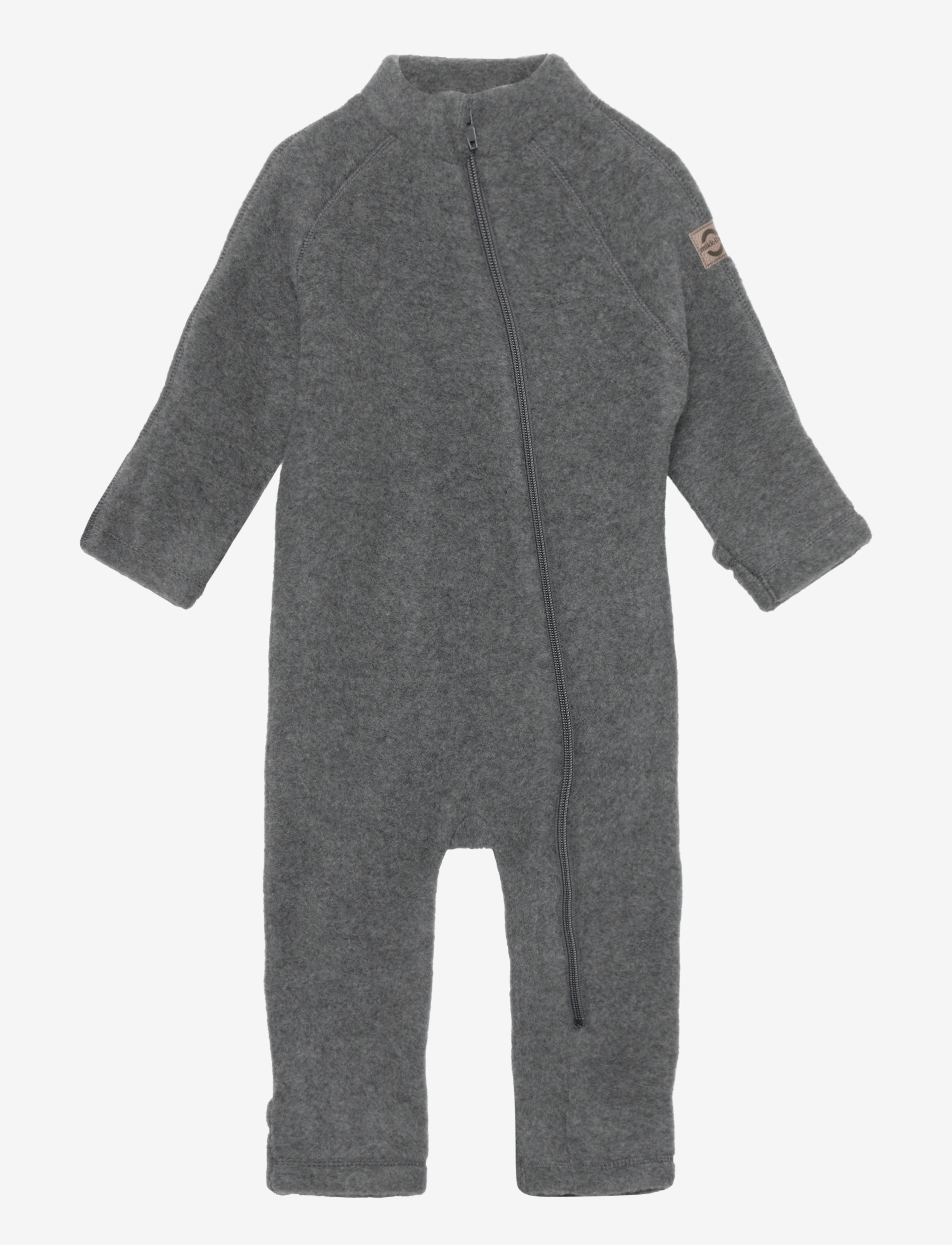 mikk-line Wool Baby Suit - Overaller - ANTHRACITE MELANGE / grey