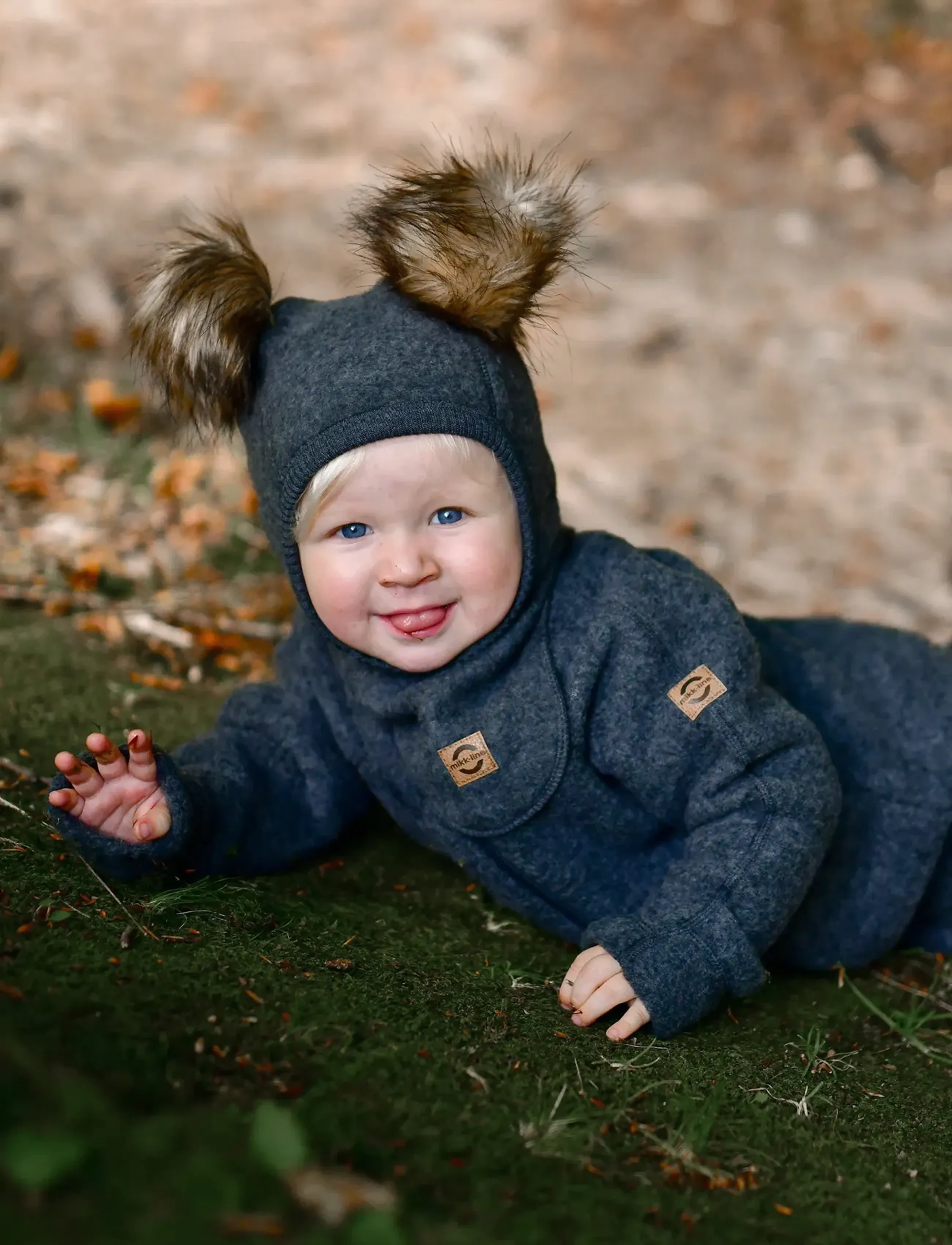 mikk-line Wool Baby Suit, Børn, Uld Babyheldragt, Grå, Str: 86