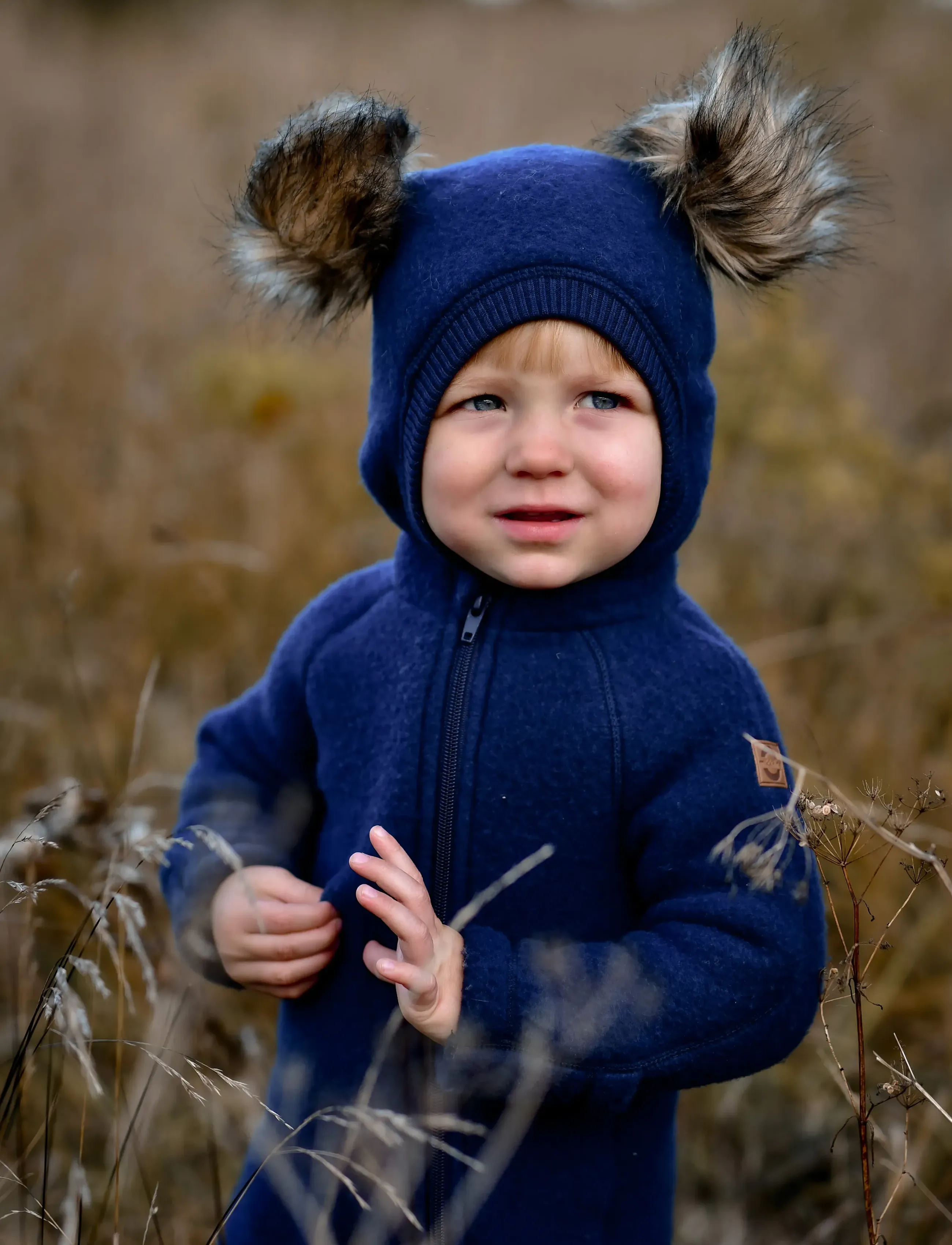 mikk-line Wool Baby Suit, Børn, Uld Babyheldragt, Navy, Str: 86