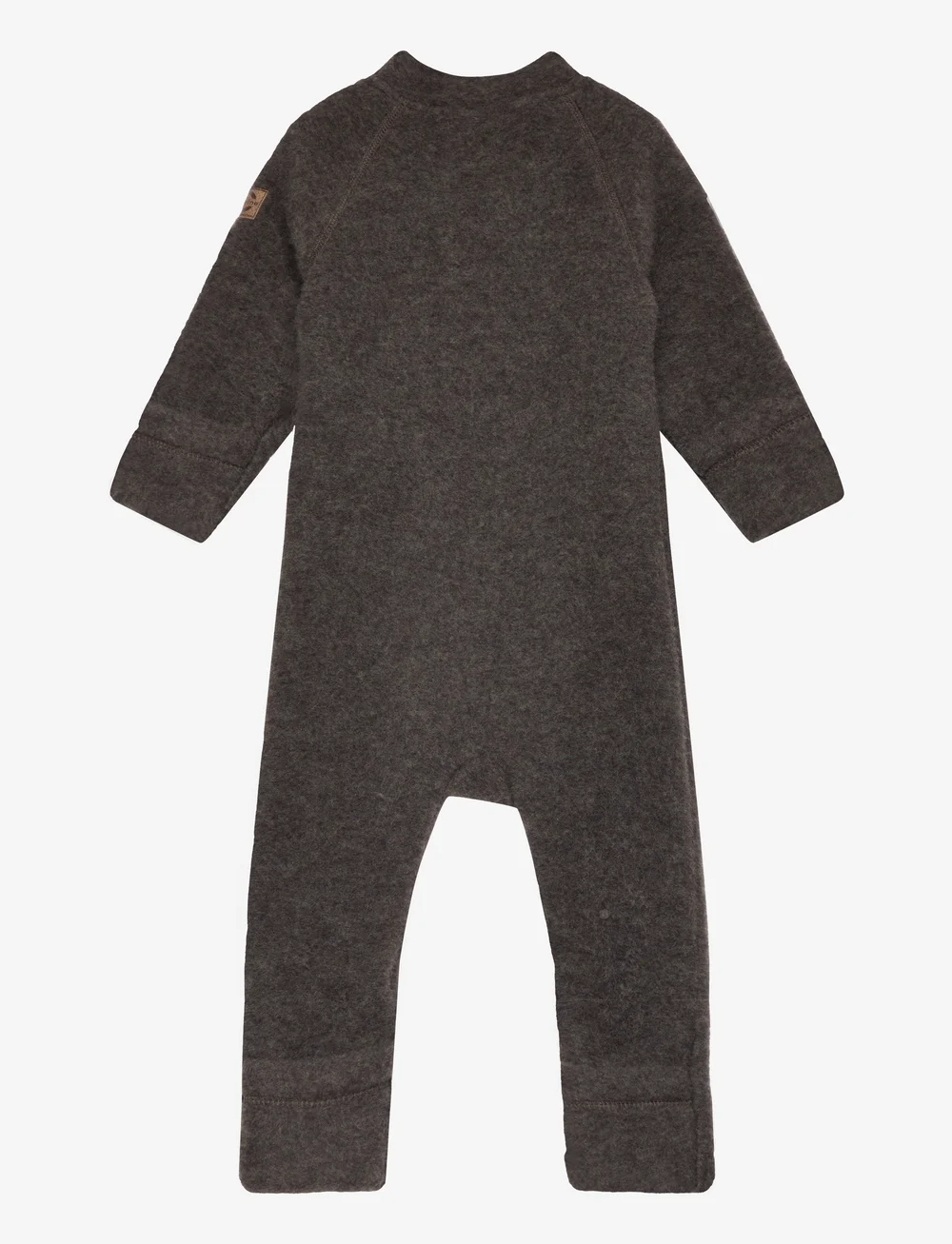 mikk-line - Wool Baby Suit - fleeceoveraller - dark brown melange - 2