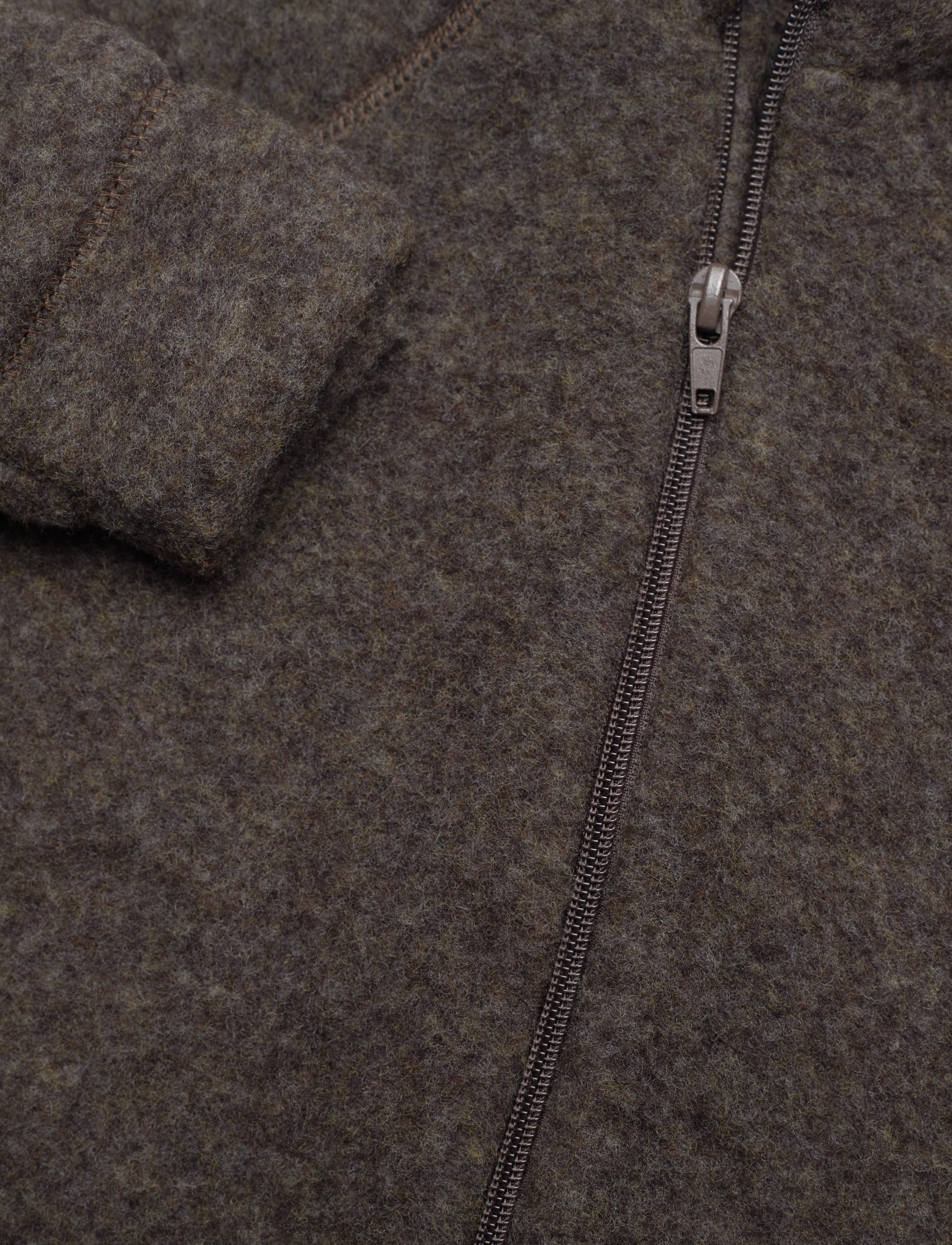 mikk-line - Wool Baby Suit - multino audinio kombinezonai - dark brown melange - 3