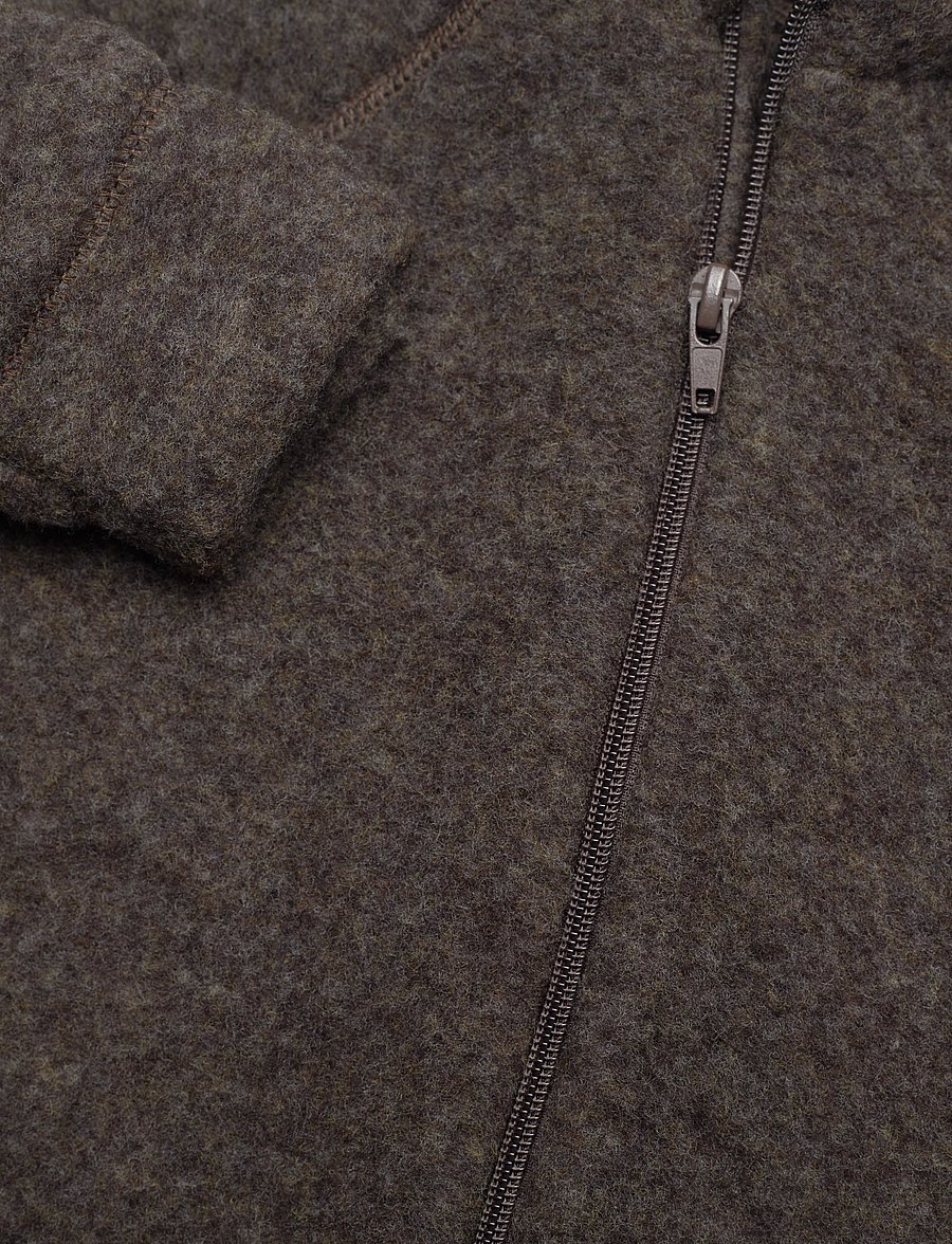 mikk-line - Wool Baby Suit - fliiskombinesoonid - dark brown melange - 3