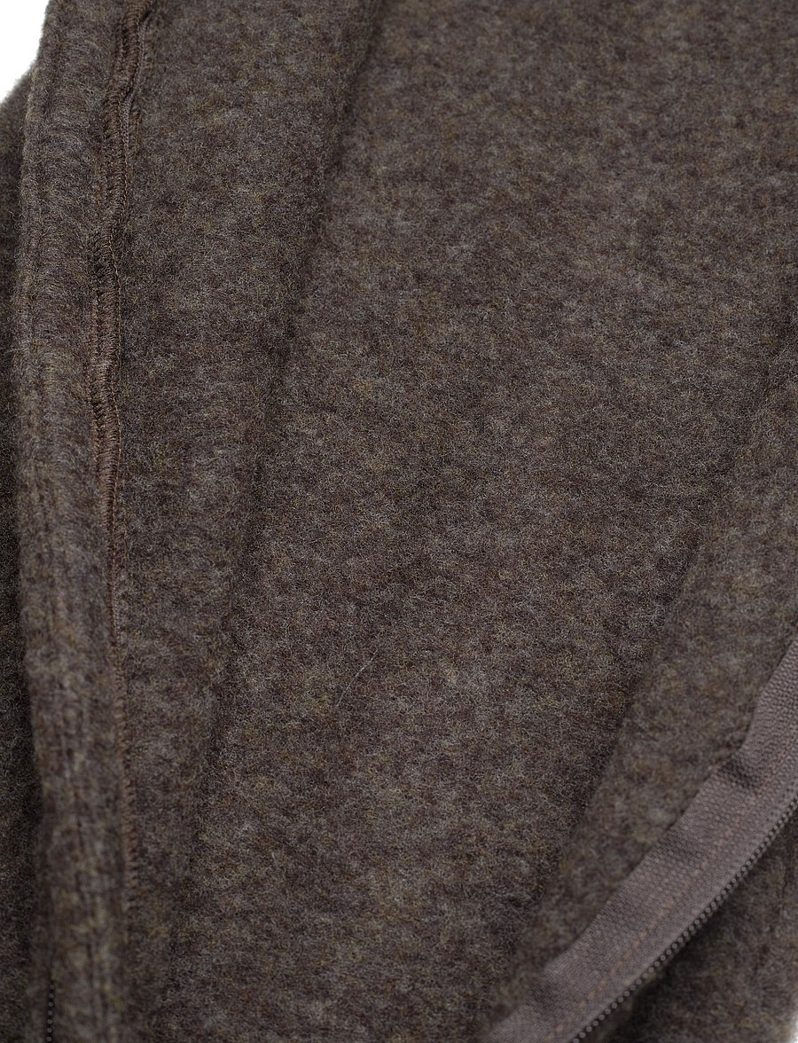 mikk-line - Wool Baby Suit - fliiskombinesoonid - dark brown melange - 4