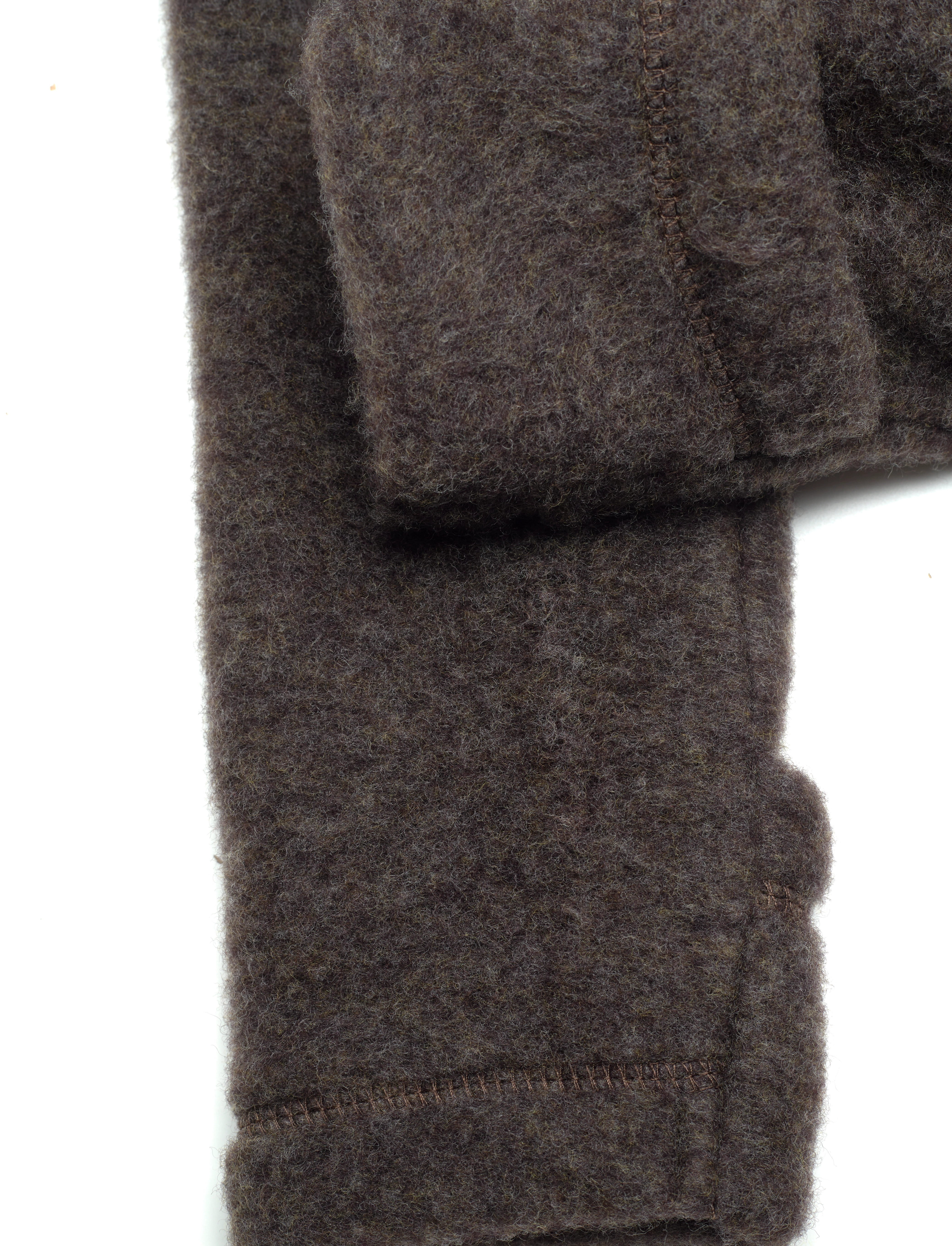 mikk-line - Wool Baby Suit - multino audinio kombinezonai - dark brown melange - 5