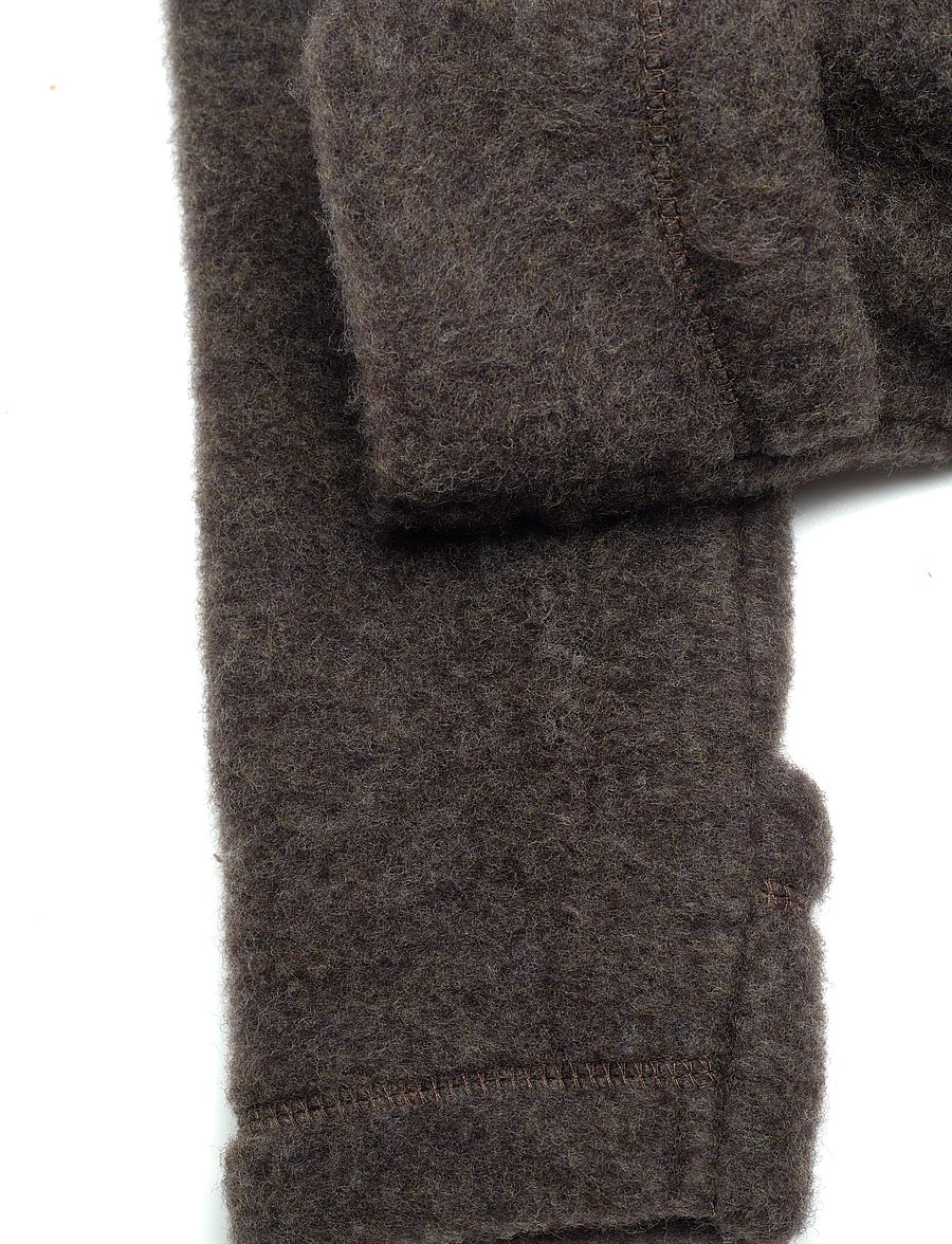 mikk-line - Wool Baby Suit - fliiskombinesoonid - dark brown melange - 5