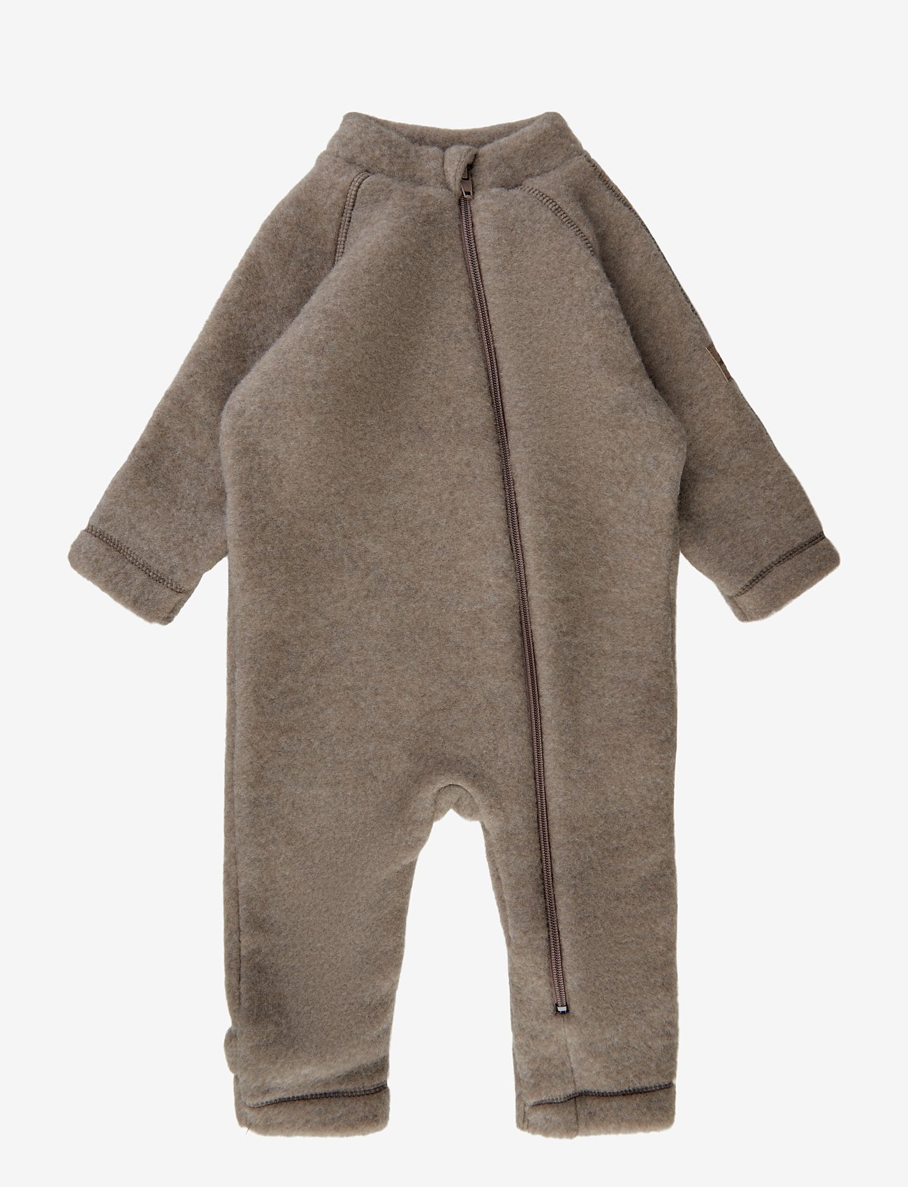 mikk-line Wool Baby Suit - Fleece Overalls - MELANGE DENVER / beige