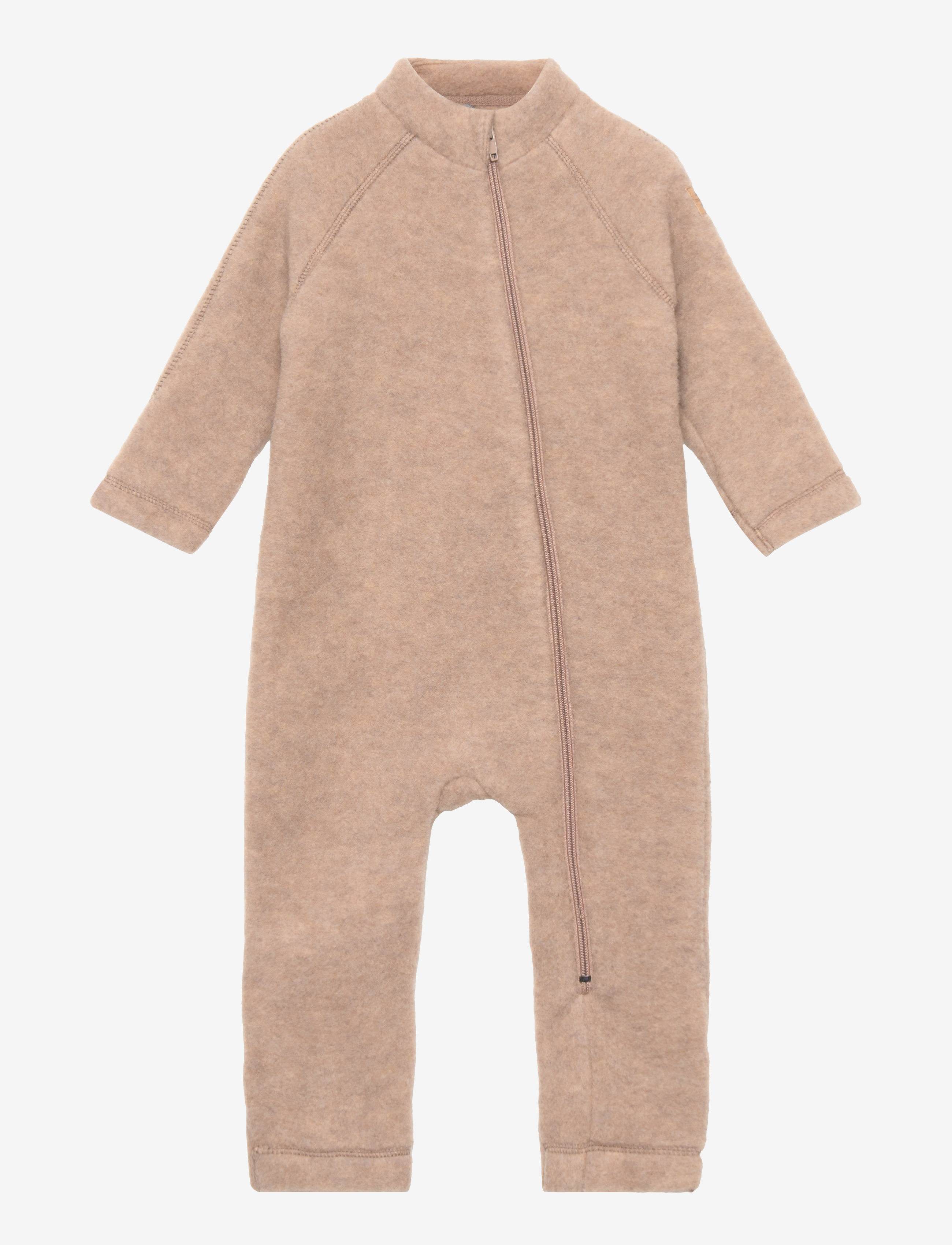 mikk-line Wool Baby Suit - Fleece Overalls - MELANGE DENVER / beige