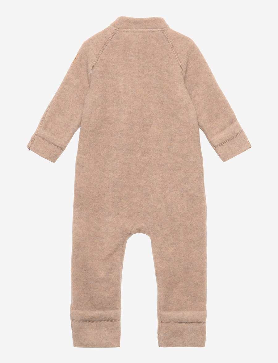 mikk-line - Wool Baby Suit - fleece overalls - melange denver - 2