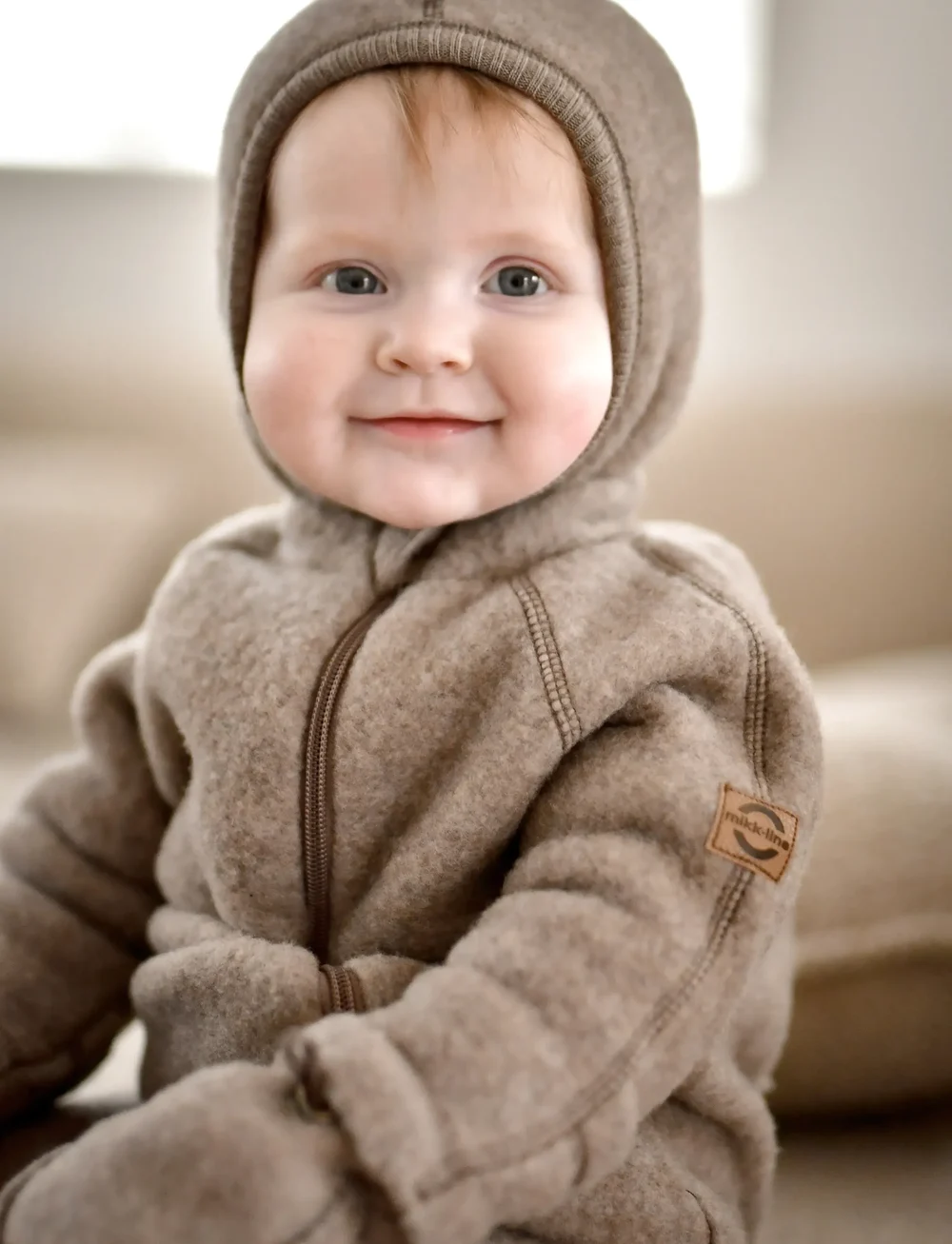 mikk-line - Wool Baby Suit - fliiskombinesoonid - melange denver - 3