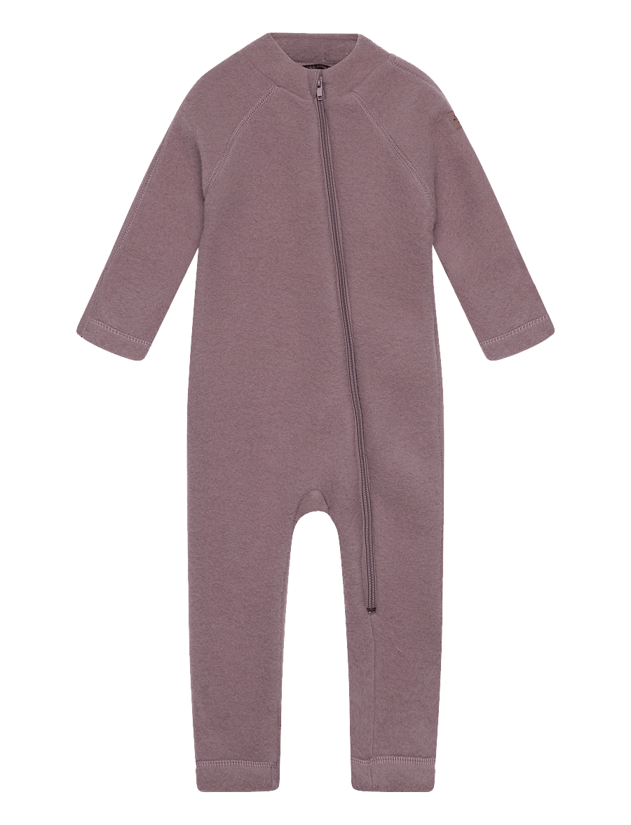 mikk-line - Wool Baby Suit - fliiskombinesoonid - twilight mauve - 0