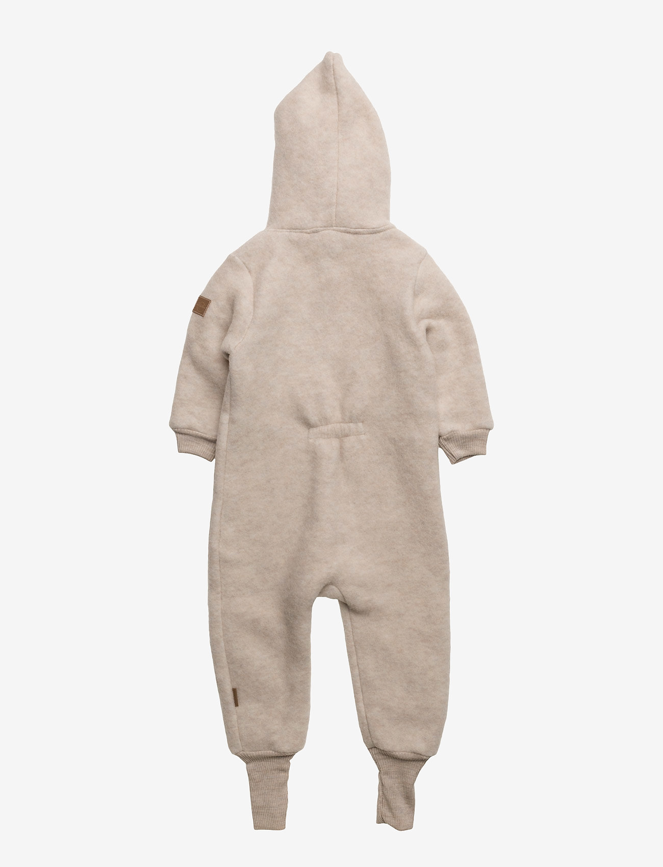 Mikk-Line - WOOL Baby suit w/hat - 429/melangeoffwhite - 1