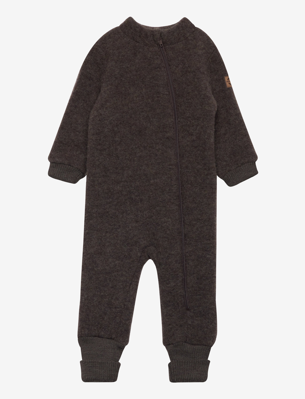 mikk-line - Wool Suit w Rib - Üleriided - dark brown melange - 0