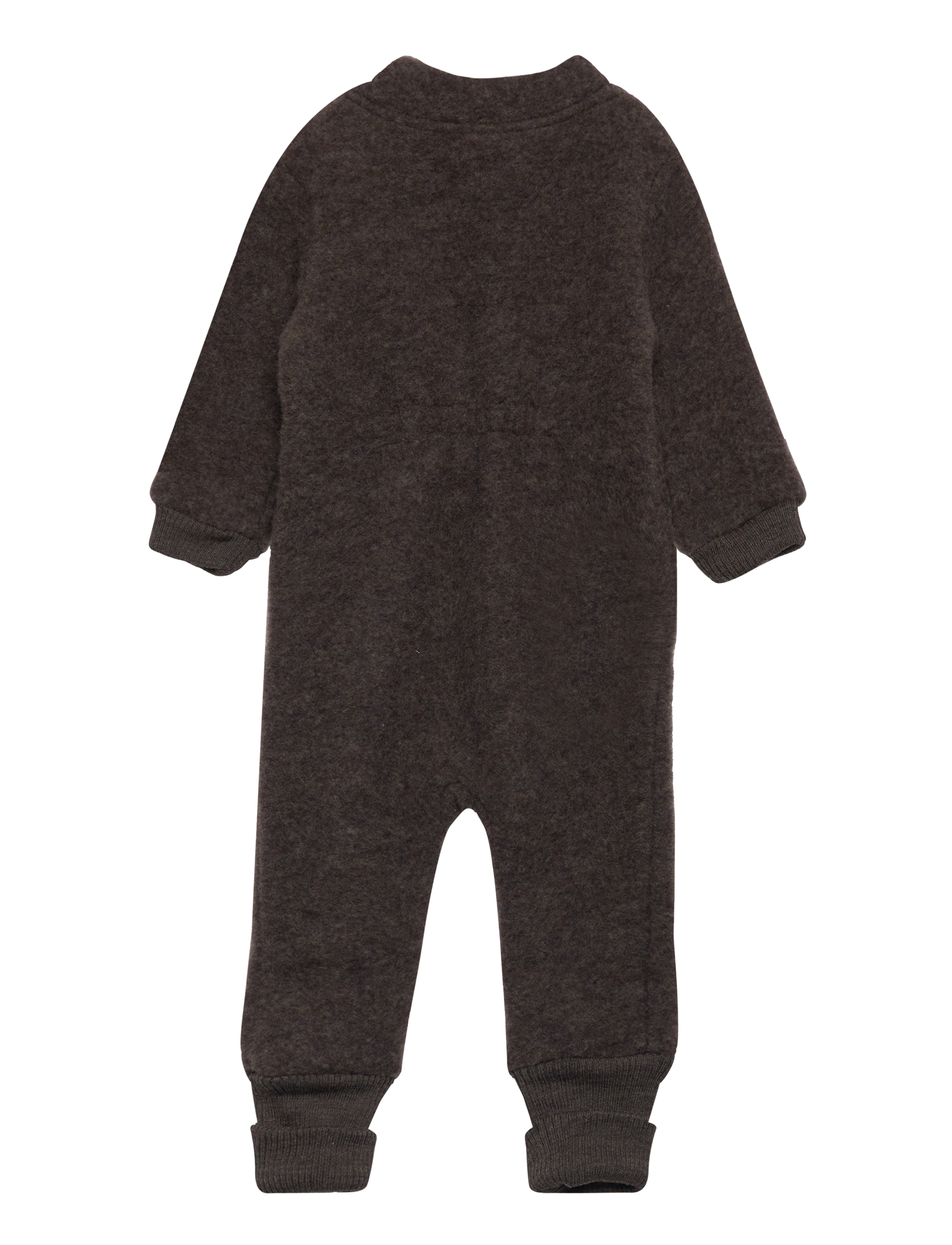 mikk-line - Wool Suit w Rib - overtøj - dark brown melange - 1