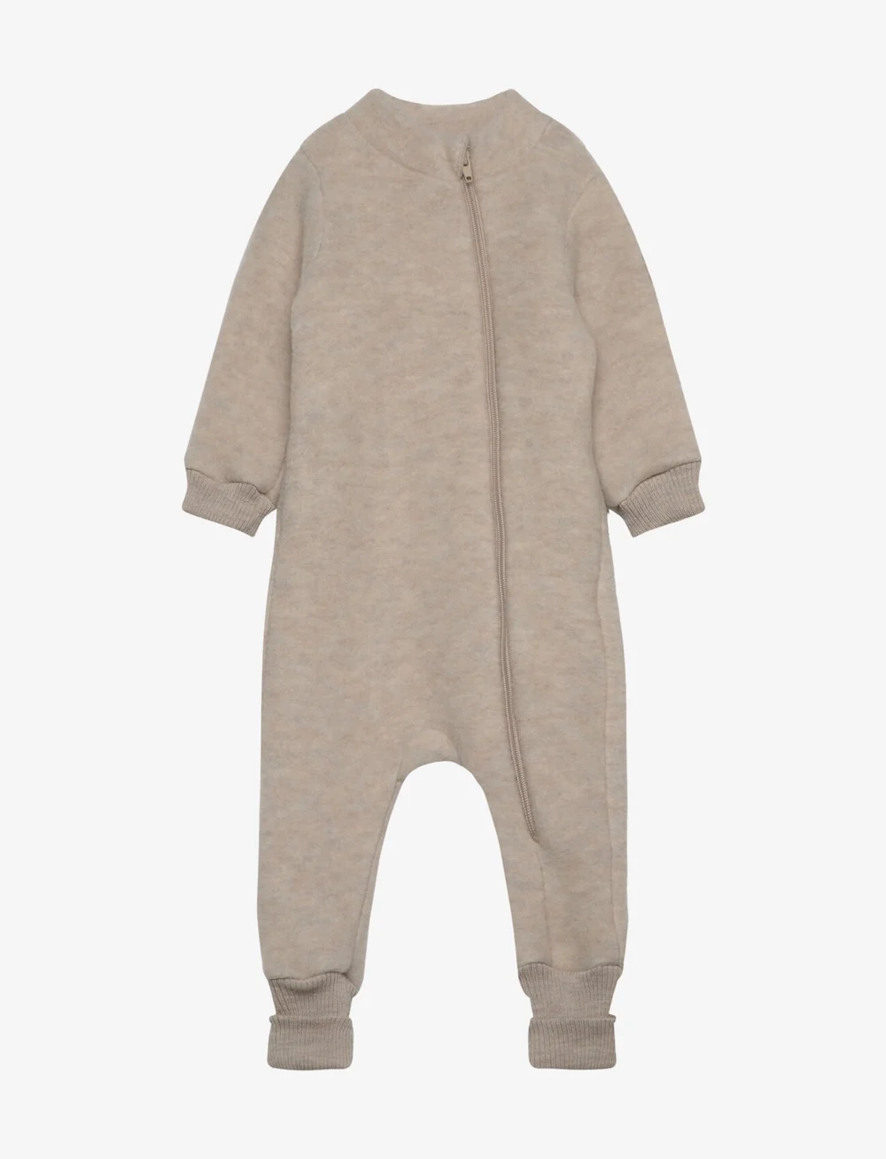 mikk-line - Wool Suit w Rib - fleeceoveraller - melange offwhite - 0