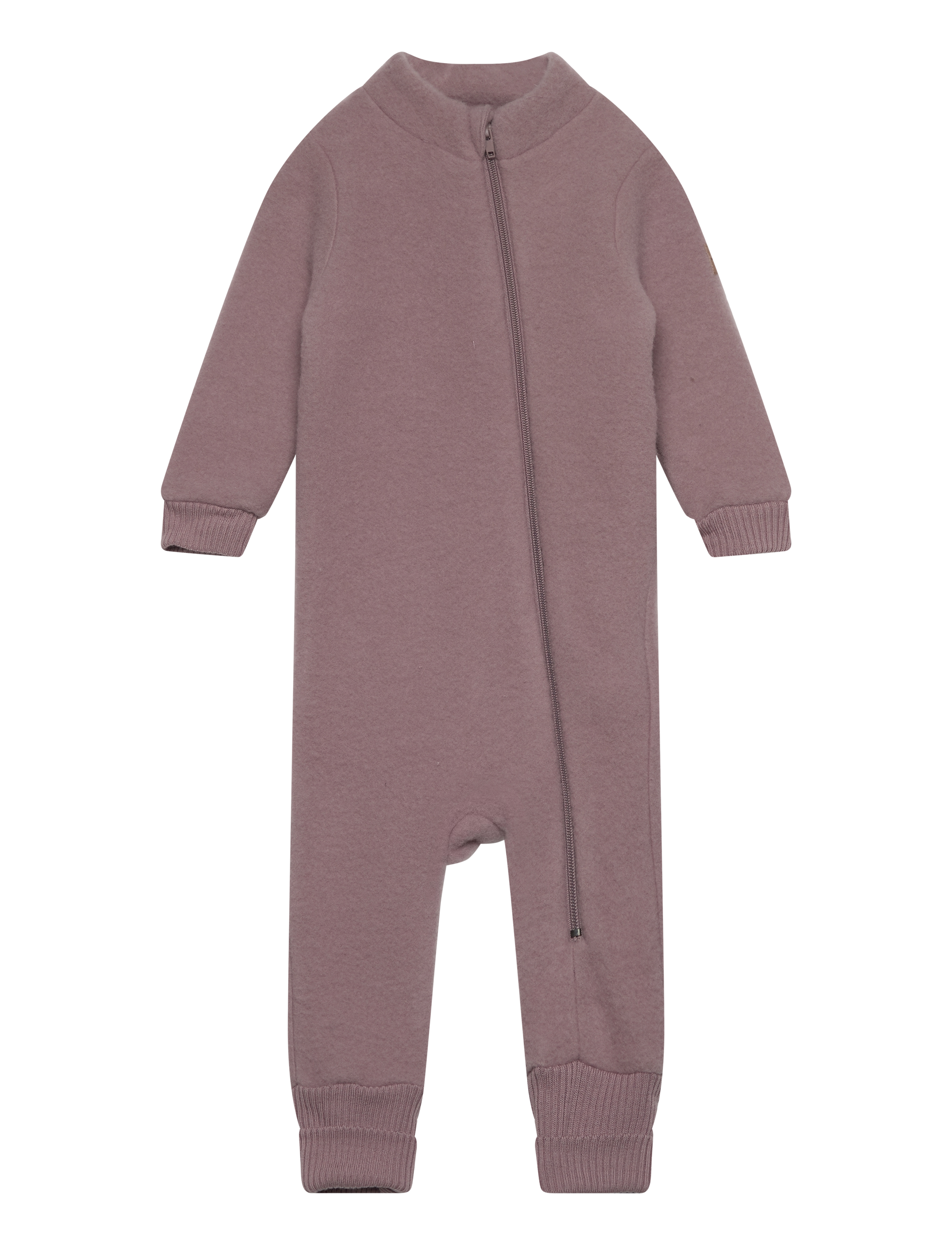 mikk-line Wool Suit W Rib, Børn, Uld Heldragt, Lila, Str: 86