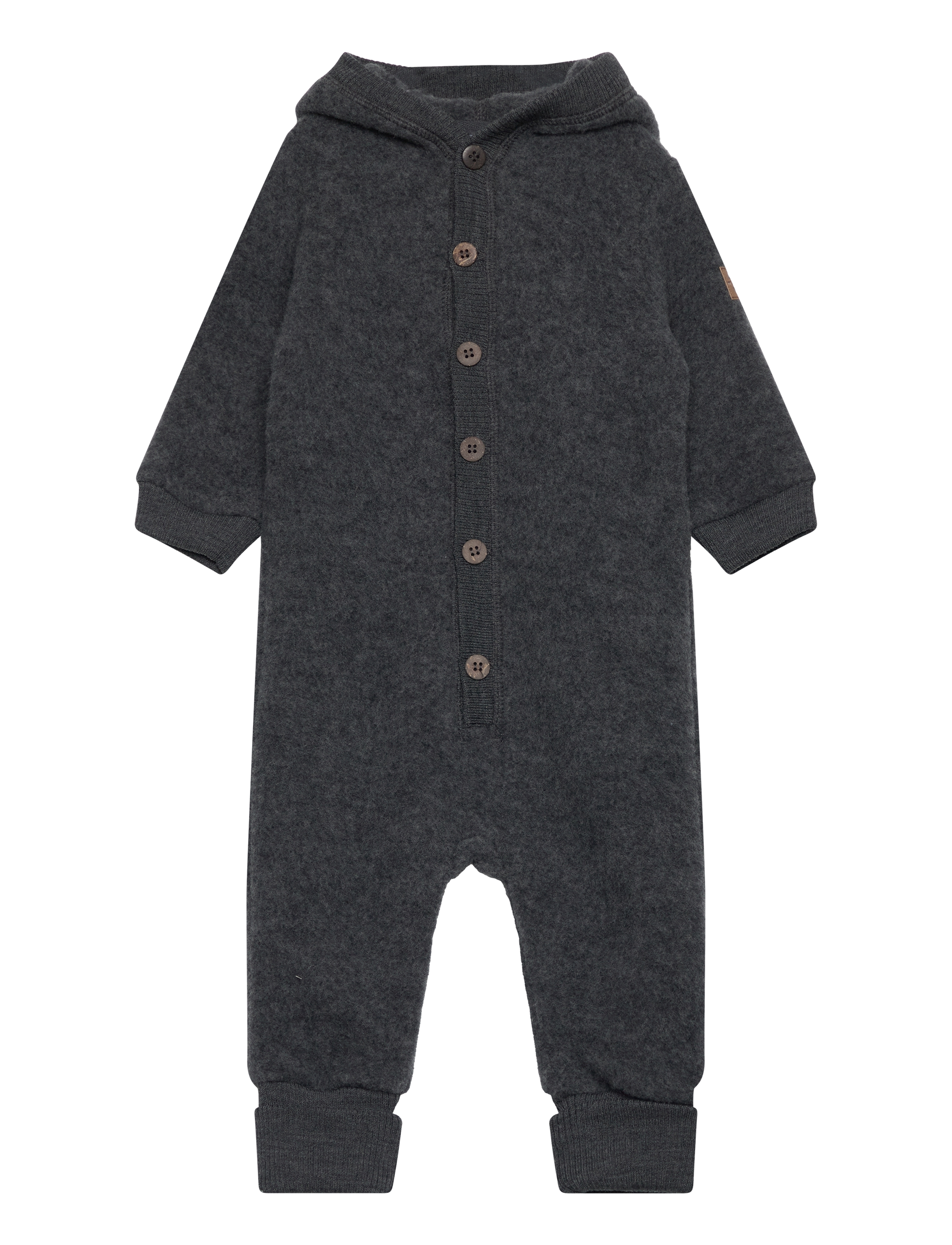 mikk-line Wool Baby Suit W. Hood, 92, Fleece Oberbekleidung, Grau - Suits, Kinder