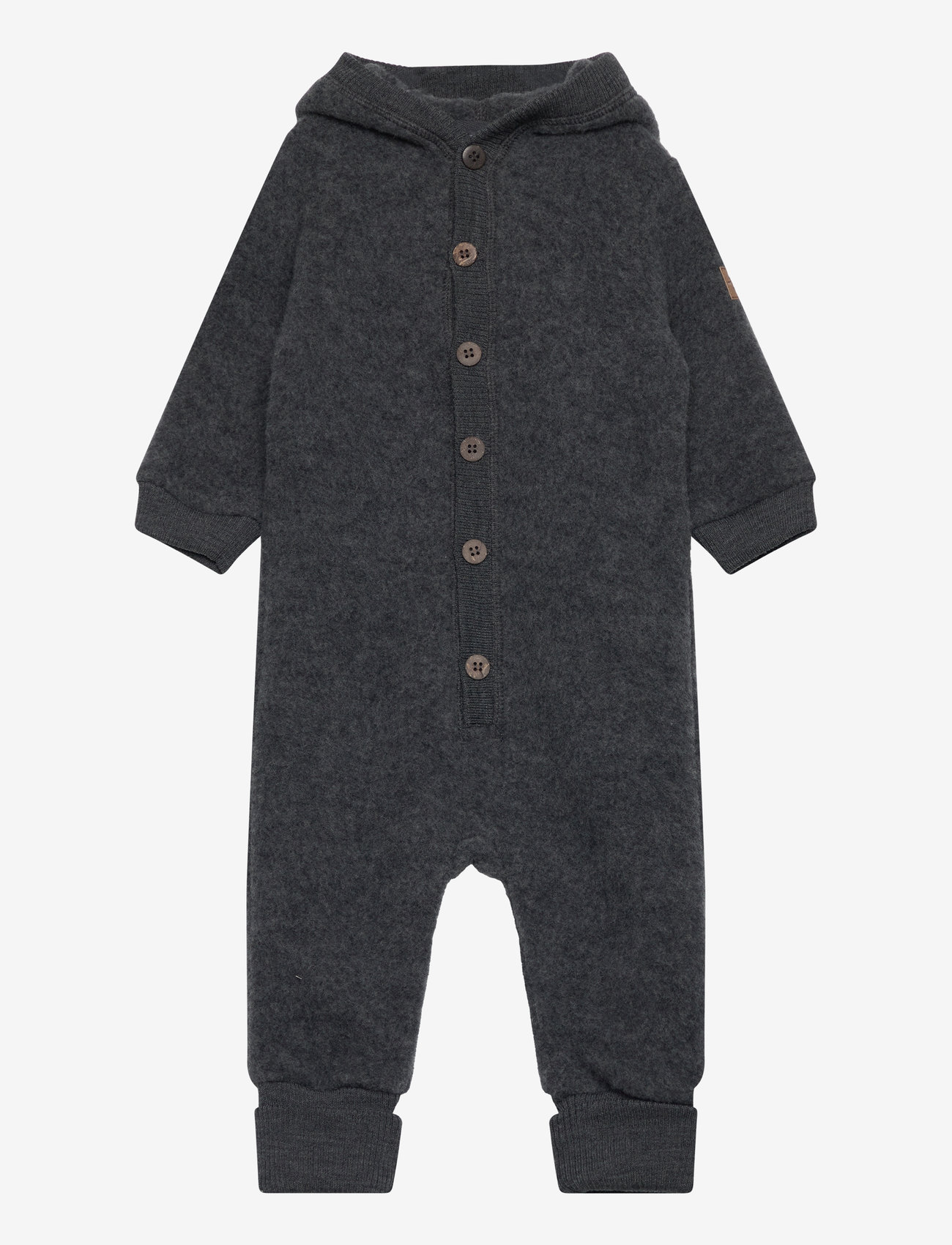 mikk-line - Wool Baby Suit w. Hood - baselayer til baby - anthracite melange - 0