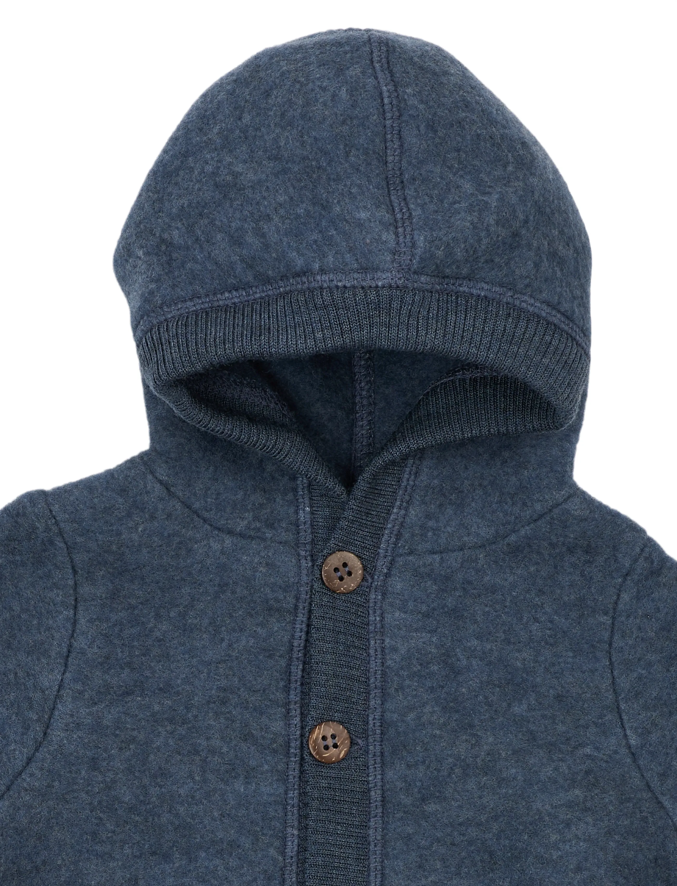 mikk-line - Wool Baby Suit w. Hood - funkionsunterwäsche - baby - blue melange - 3