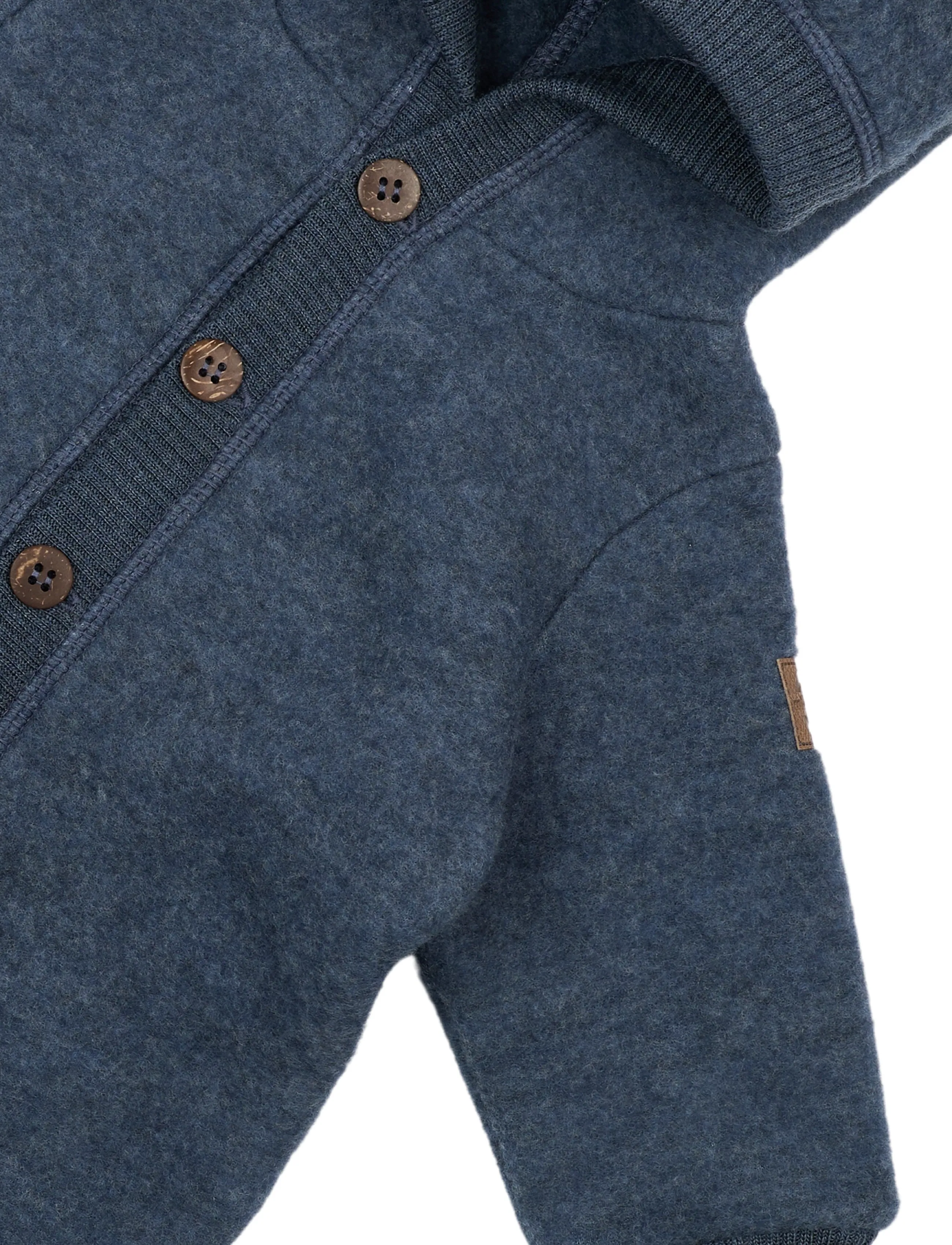 mikk-line - Wool Baby Suit w. Hood - funkionsunterwäsche - baby - blue melange - 4