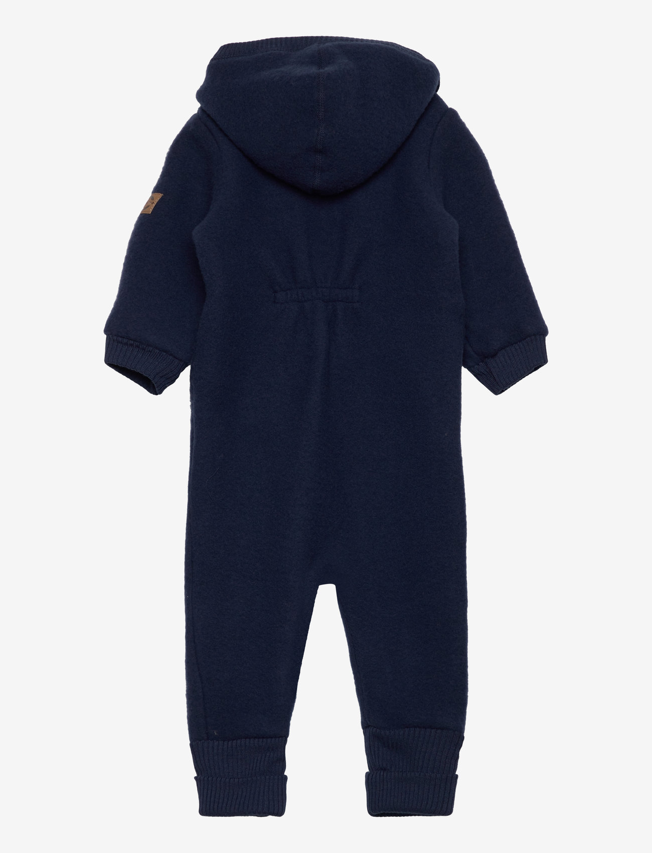 mikk-line - Wool Baby Suit w. Hood - base layer baby - blue nights - 1